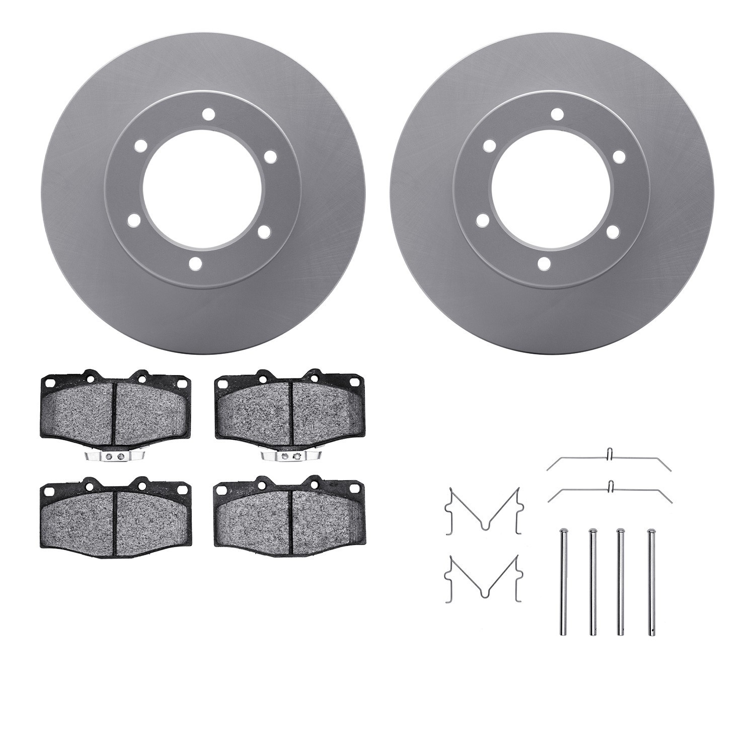 DYN-4512-76158 DFC GEOSPEC Coated Rotors with 5000 Brake Pads - Ceramic and Hardware
