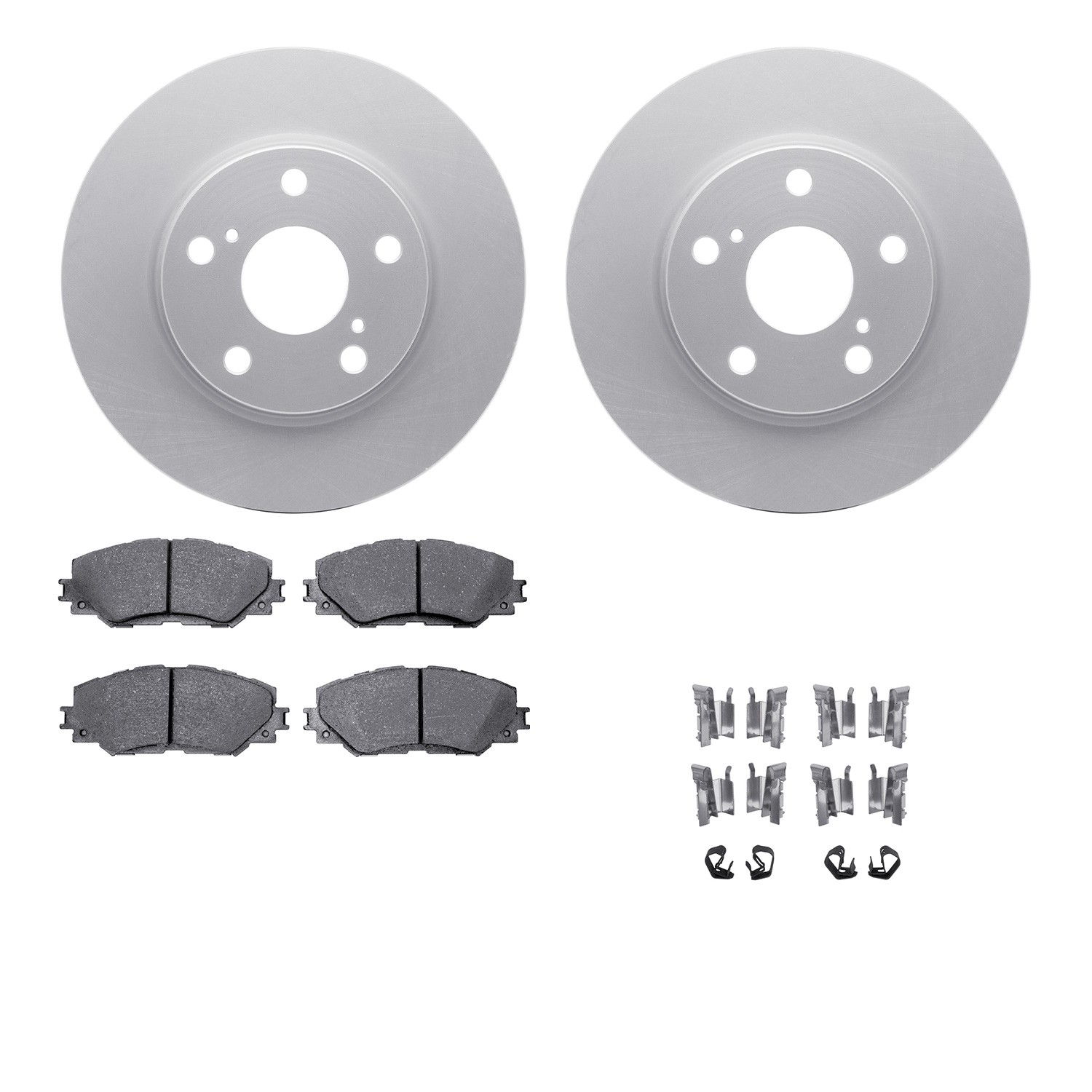 DYN-4512-76180 DFC GEOSPEC Coated Rotors with 5000 Brake Pads - Ceramic and Hardware