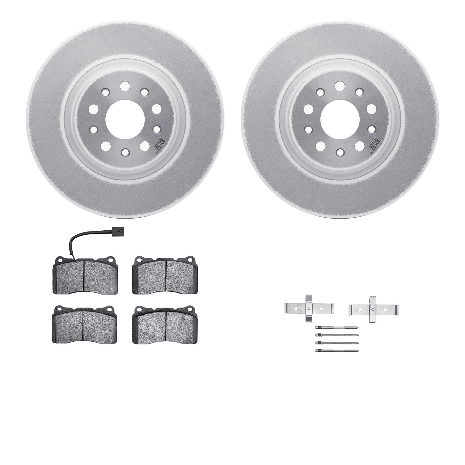 DYN 4512-79006 DFC GEOSPEC Coated Rotors with 5000 Brake Pads - Ceramic and Hardware