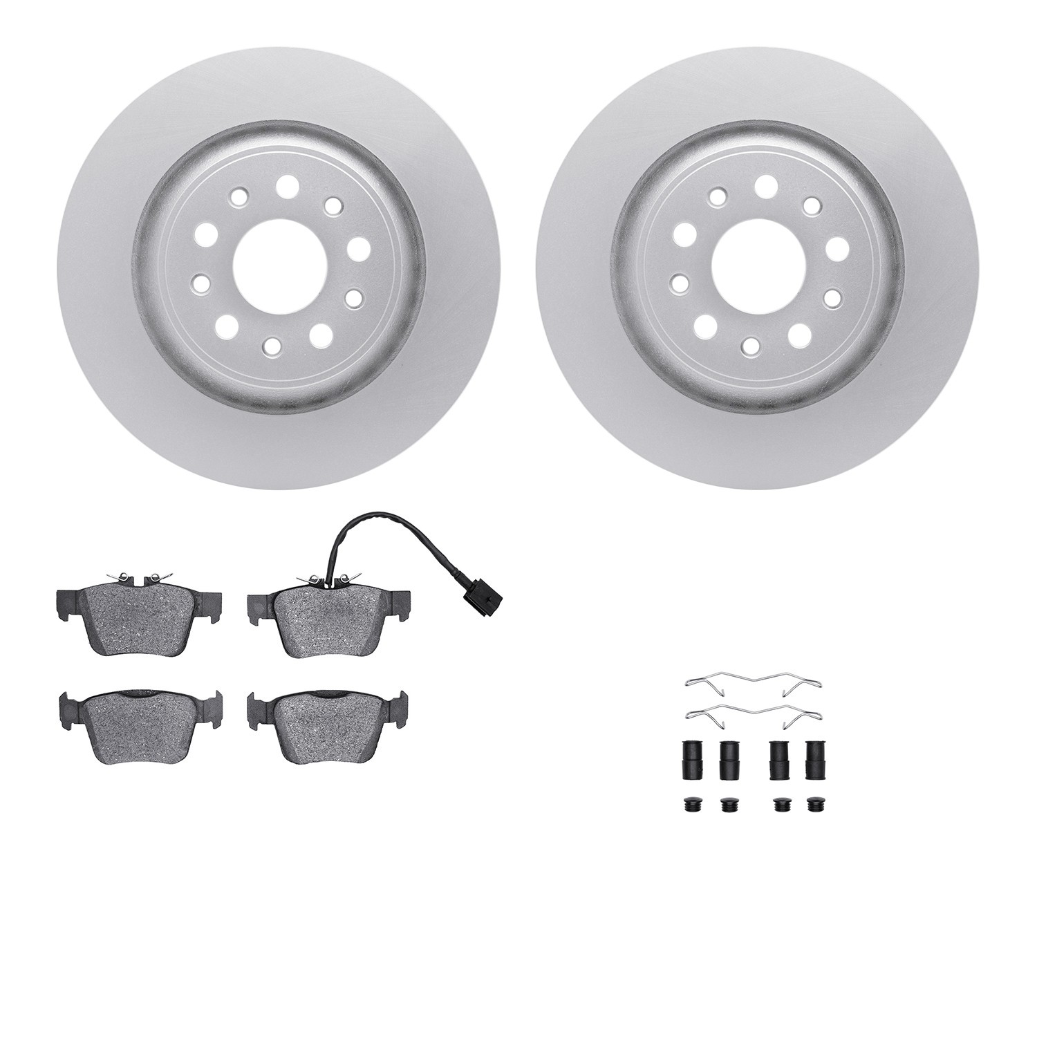 DYN 4512-79007 DFC GEOSPEC Coated Rotors with 5000 Brake Pads - Ceramic and Hardware