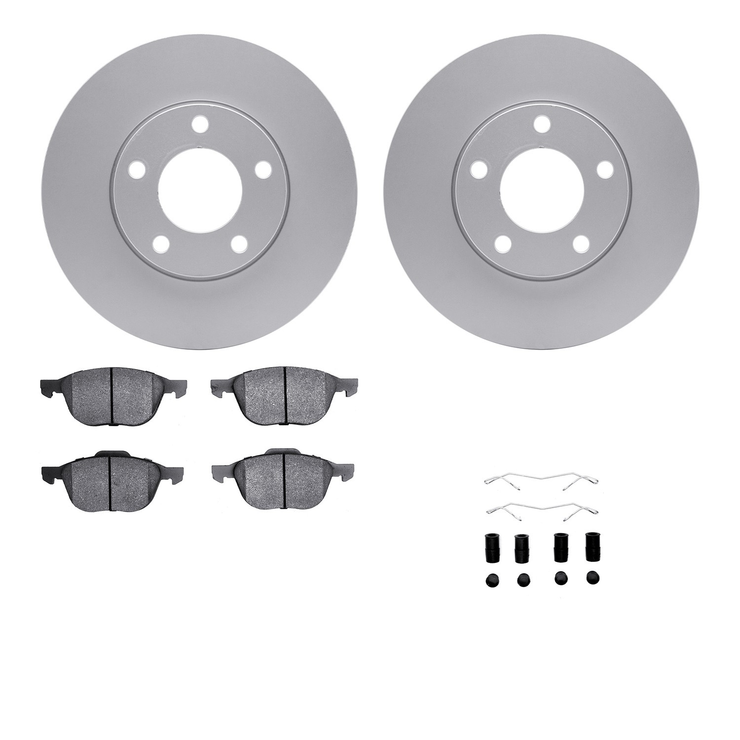 DYN-4512-80067 DFC GEOSPEC Coated Rotors with 5000 Brake Pads - Ceramic and Hardware