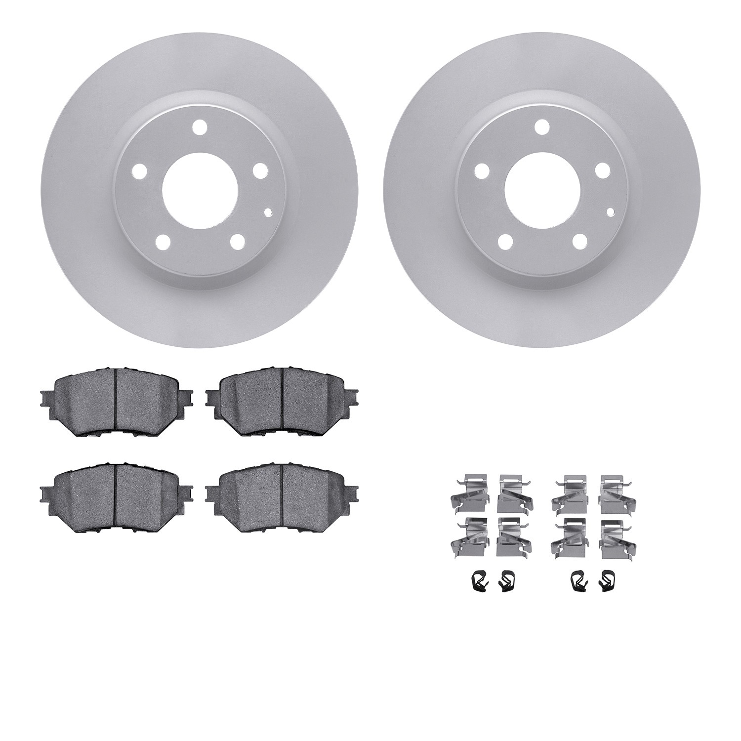 DYN-4512-80081 DFC GEOSPEC Coated Rotors with 5000 Brake Pads - Ceramic and Hardware