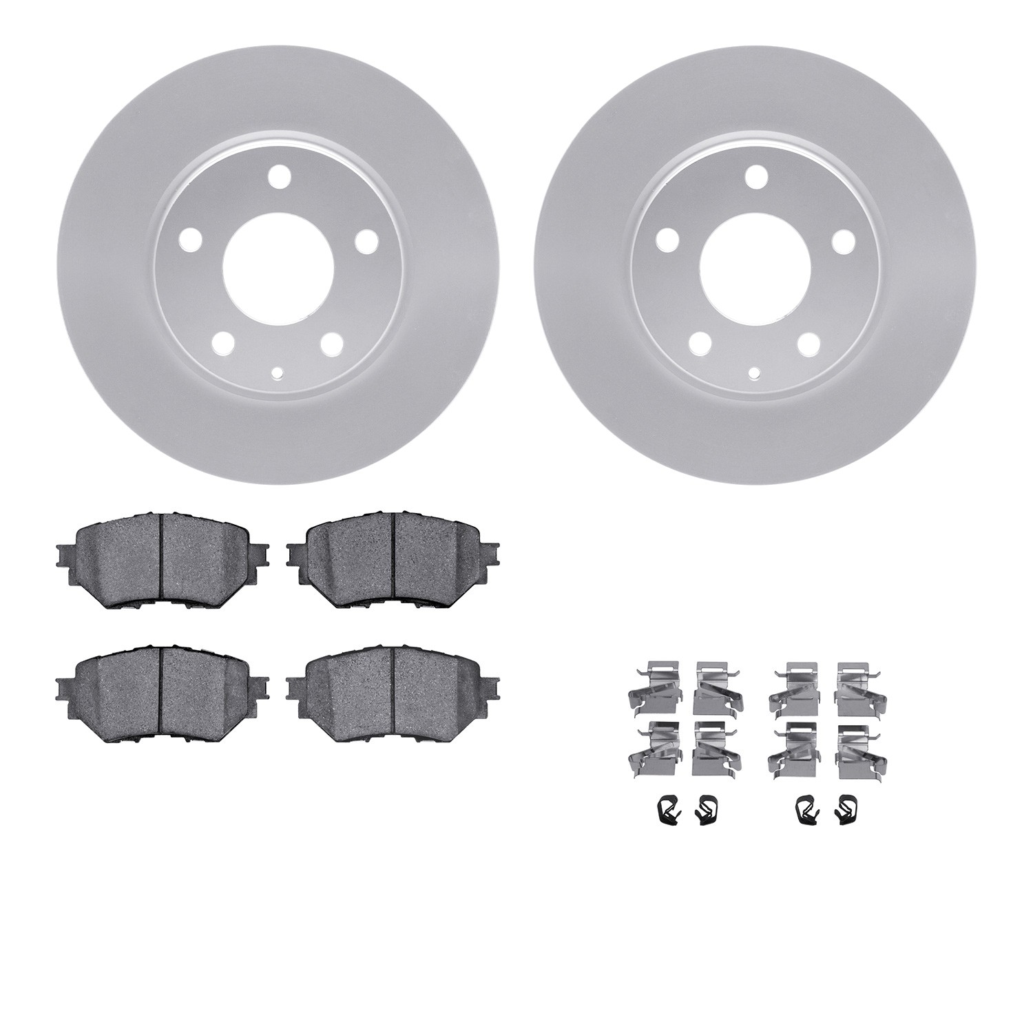 DYN-4512-80083 DFC GEOSPEC Coated Rotors with 5000 Brake Pads - Ceramic and Hardware