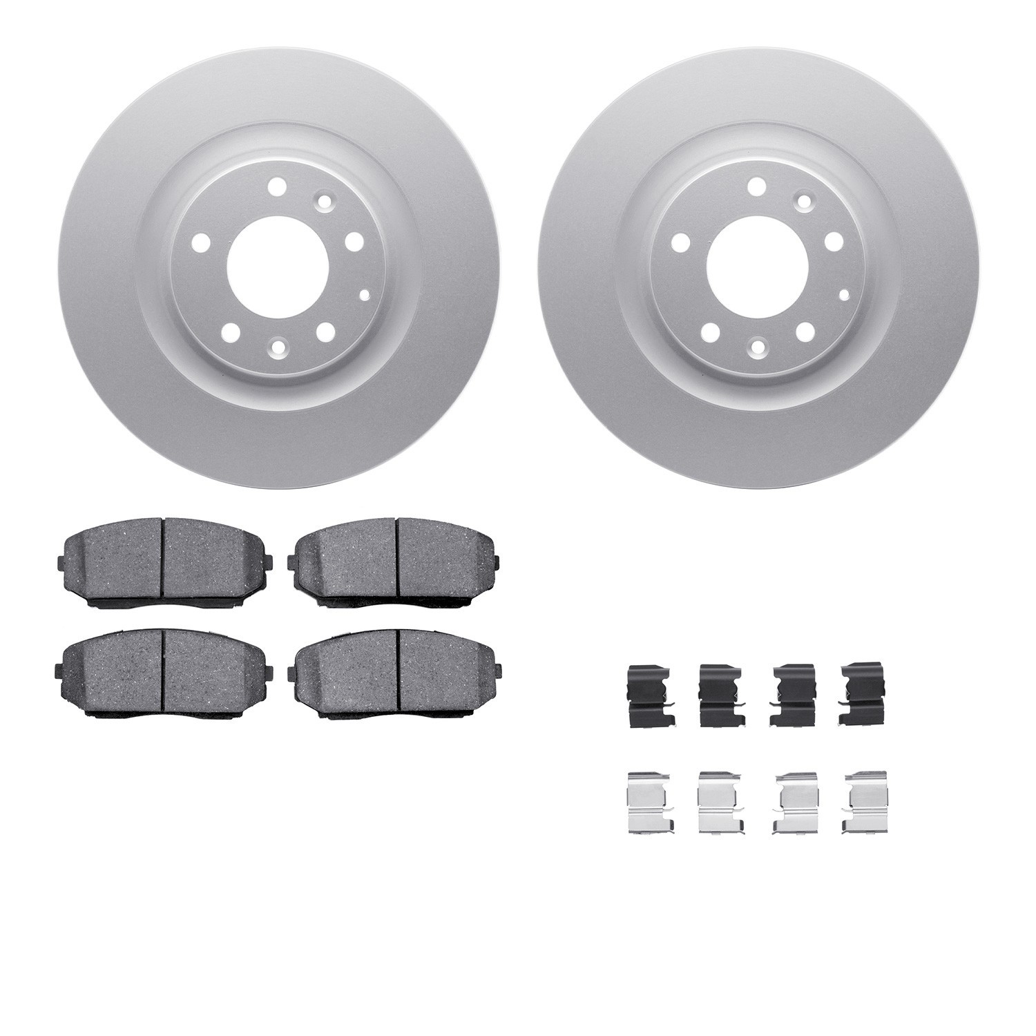 DYN-4512-80095 DFC GEOSPEC Coated Rotors with 5000 Brake Pads - Ceramic and Hardware