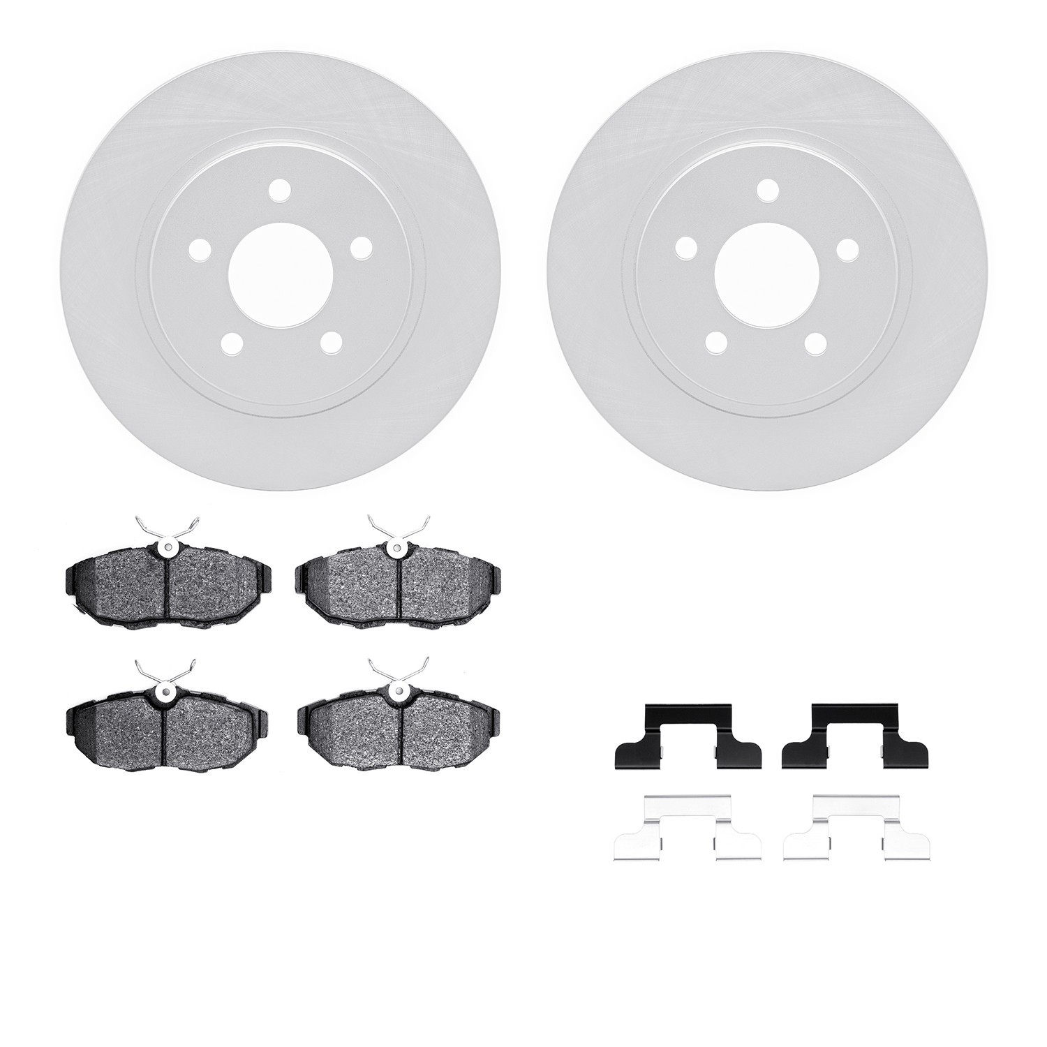 DYN 4512-99039 DFC GEOSPEC Coated Rotors with 5000 Brake Pads - Ceramic and Hardware