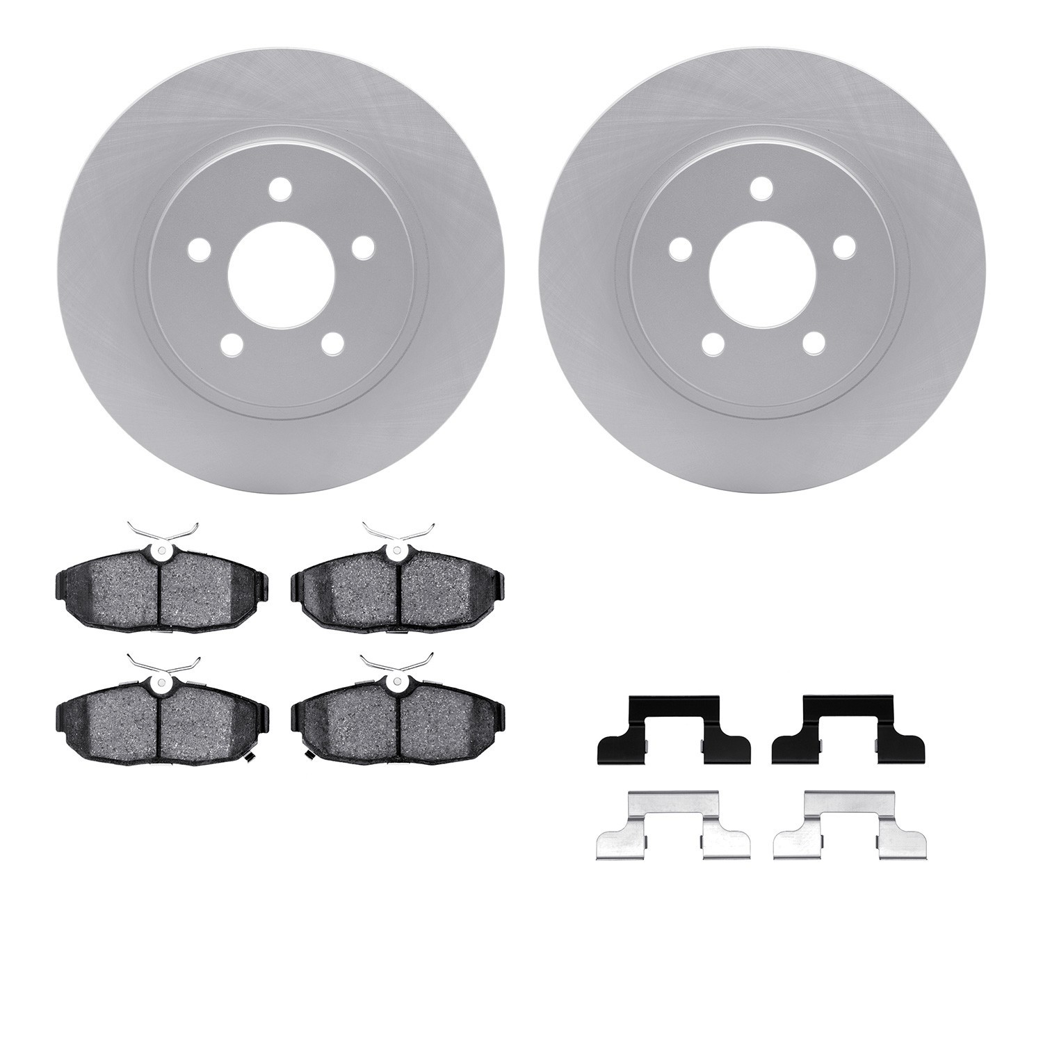 DYN 4512-99040 DFC GEOSPEC Coated Rotors with 5000 Brake Pads - Ceramic and Hardware