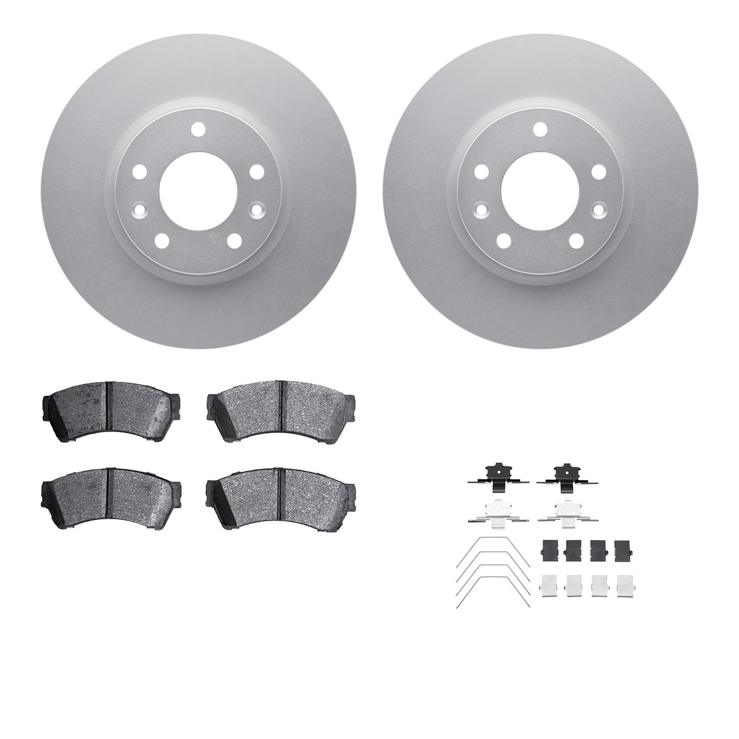 DYN-4512-99041 DFC GEOSPEC Coated Rotors with 5000 Brake Pads - Ceramic and Hardware