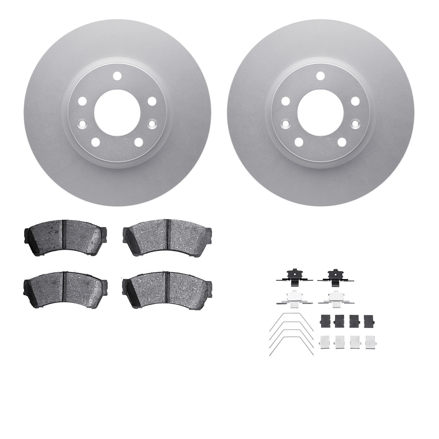 DYN-4512-99042 DFC GEOSPEC Coated Rotors with 5000 Brake Pads - Ceramic and Hardware