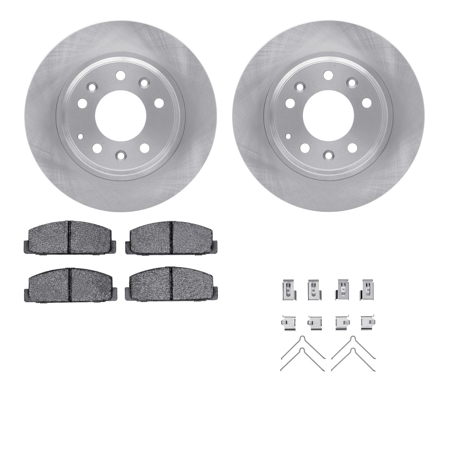 DYN 4512-99052 DFC GEOSPEC Coated Rotors with 5000 Brake Pads - Ceramic and Hardware