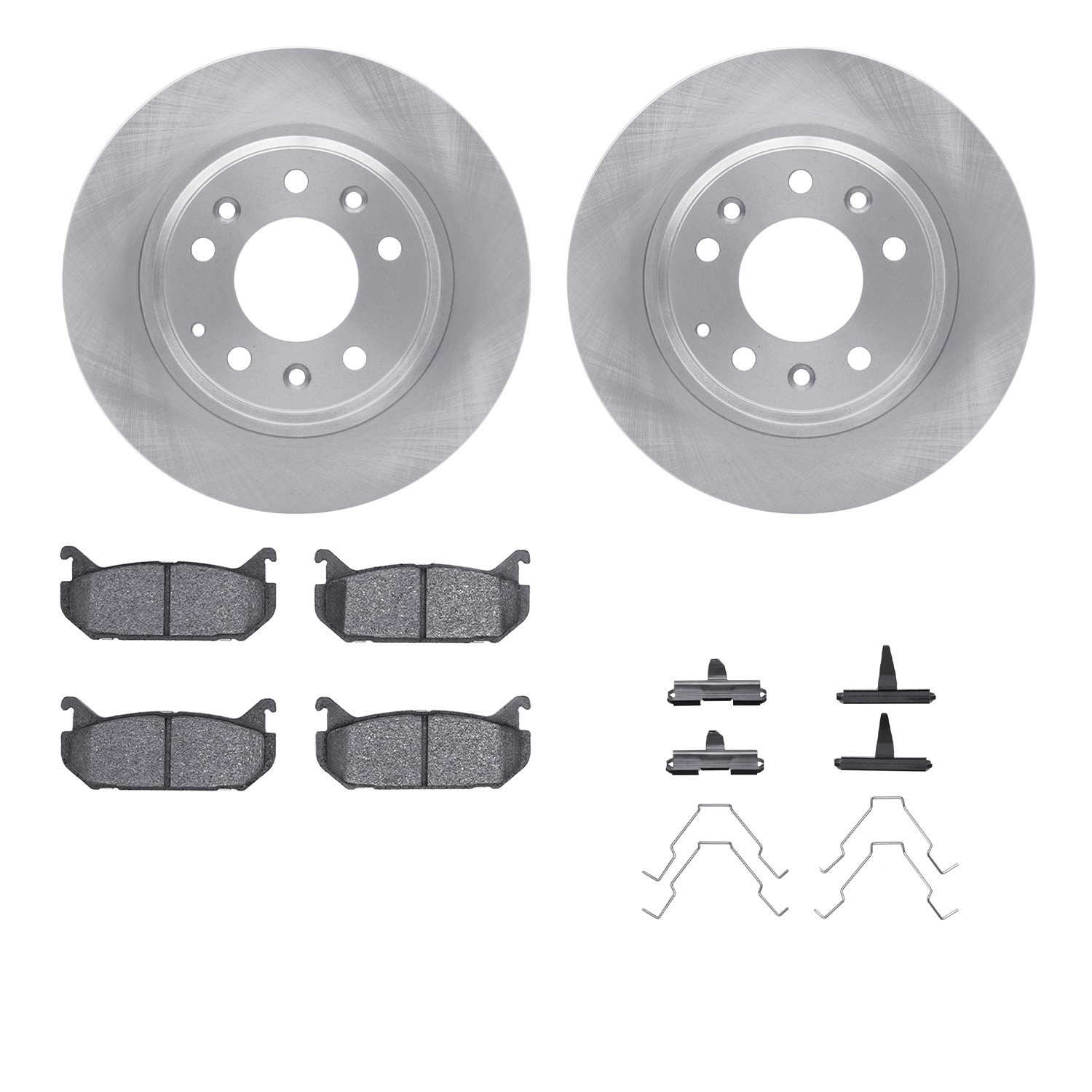 DYN 4512-99053 DFC GEOSPEC Coated Rotors with 5000 Brake Pads - Ceramic and Hardware