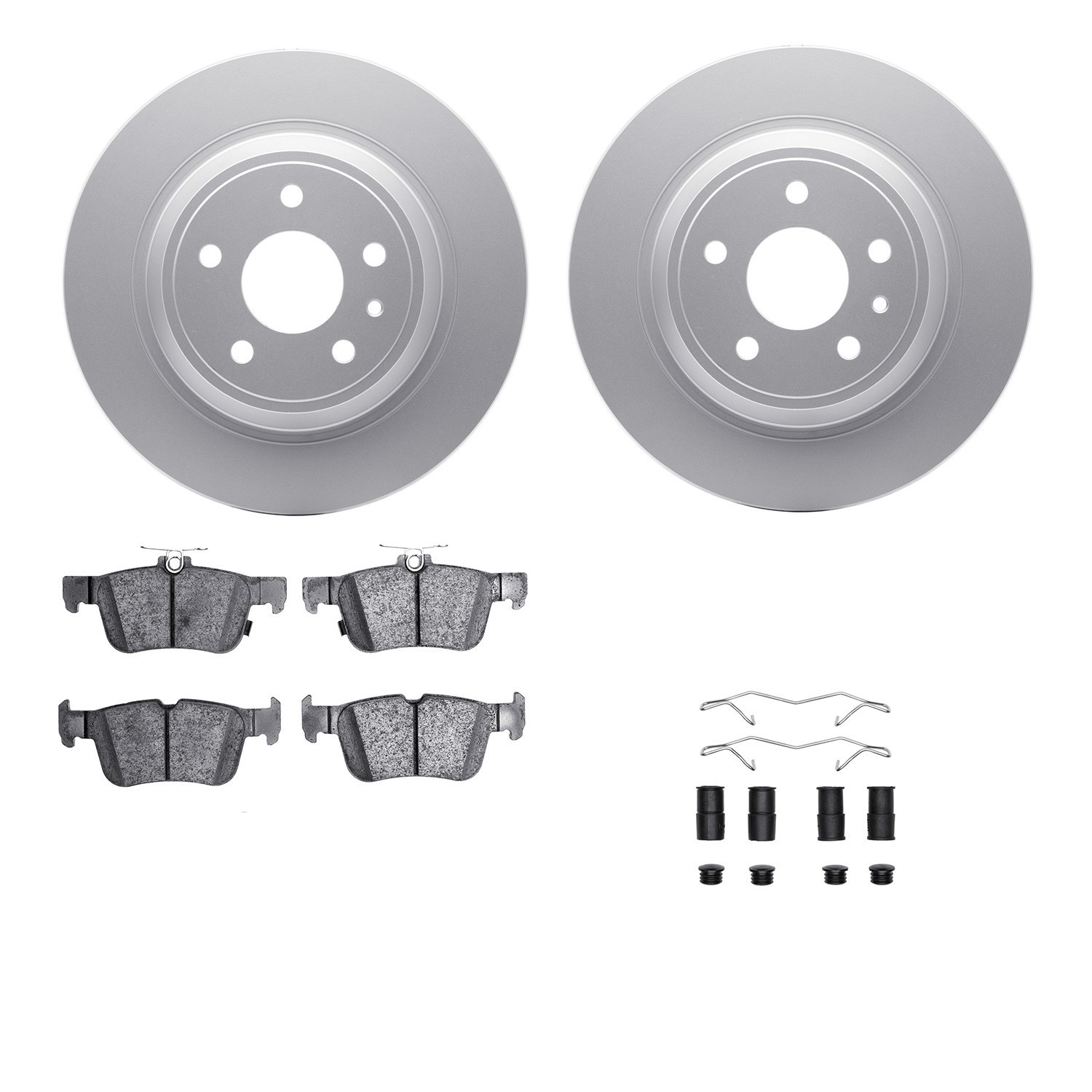 DYN-4512-99063 DFC GEOSPEC Coated Rotors with 5000 Brake Pads - Ceramic and Hardware