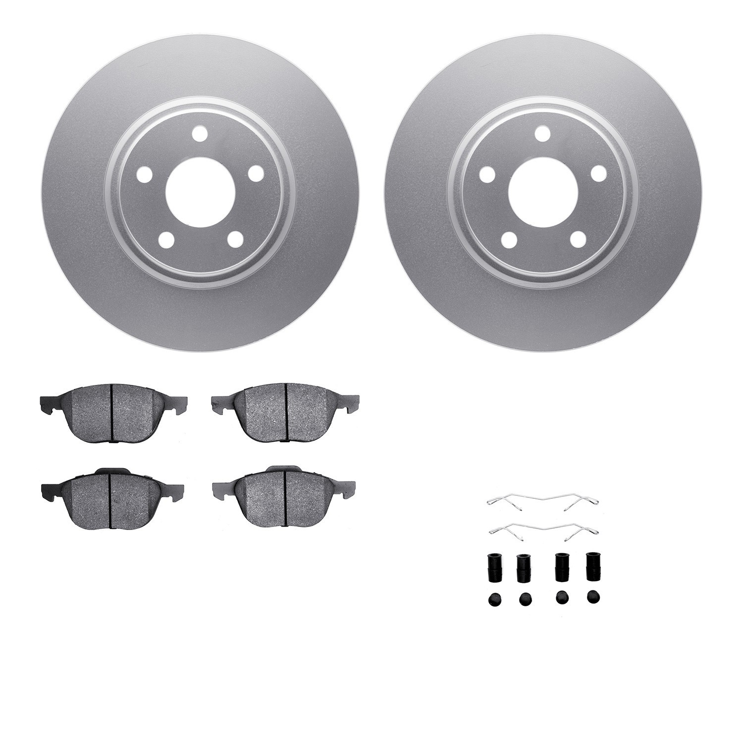 DYN-4512-99064 DFC GEOSPEC Coated Rotors with 5000 Brake Pads - Ceramic and Hardware