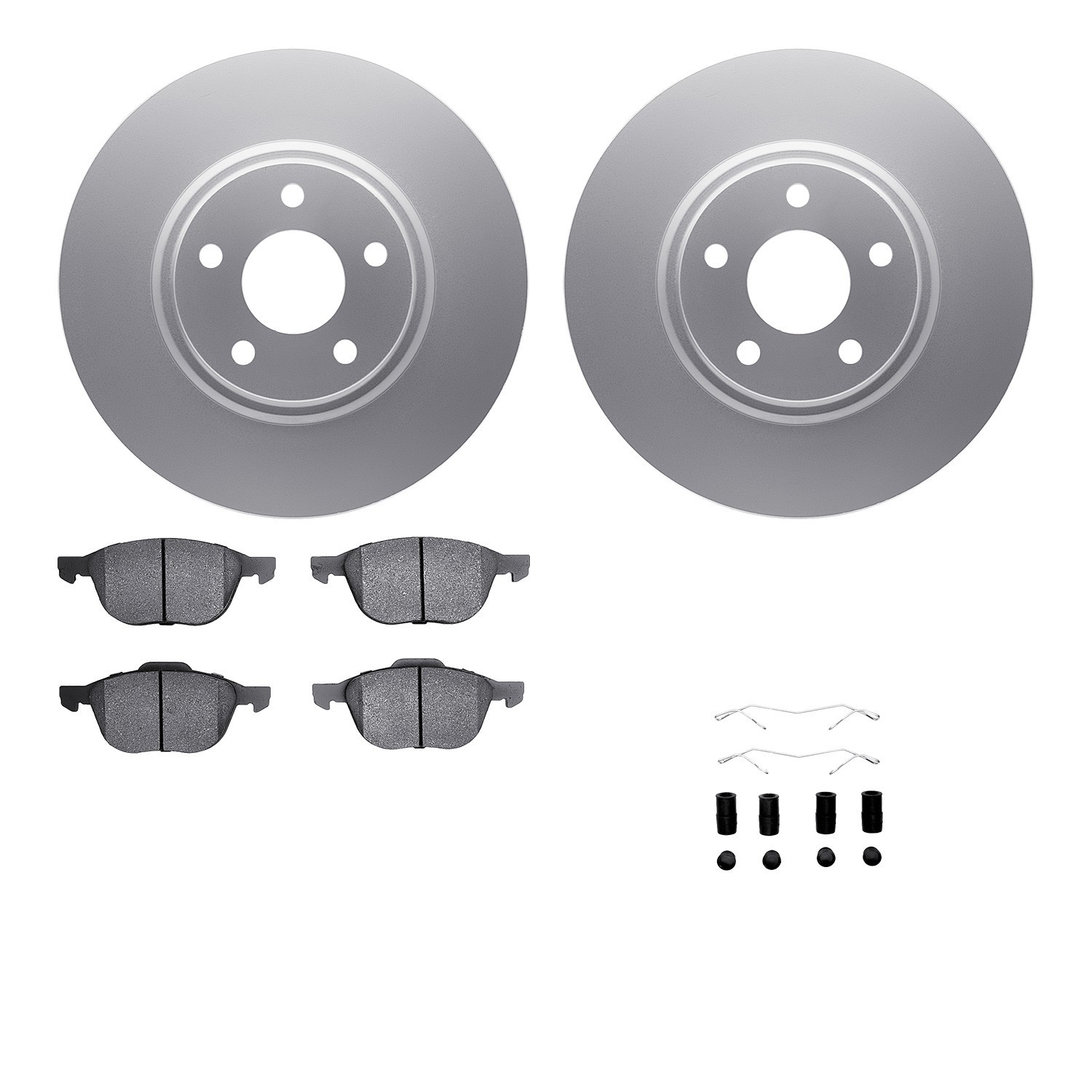 DYN-4512-99066 DFC GEOSPEC Coated Rotors with 5000 Brake Pads - Ceramic and Hardware