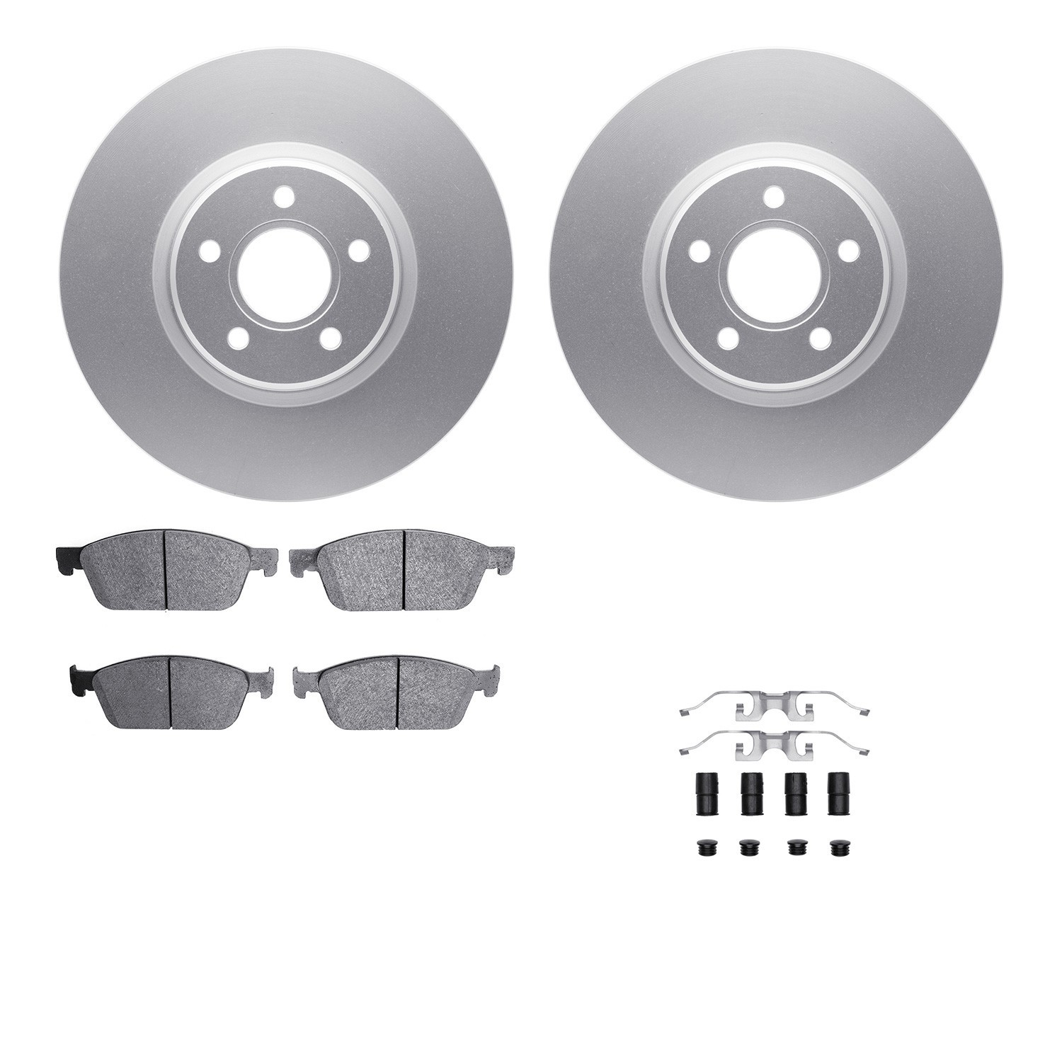 DYN-4512-99068 DFC GEOSPEC Coated Rotors with 5000 Brake Pads - Ceramic and Hardware