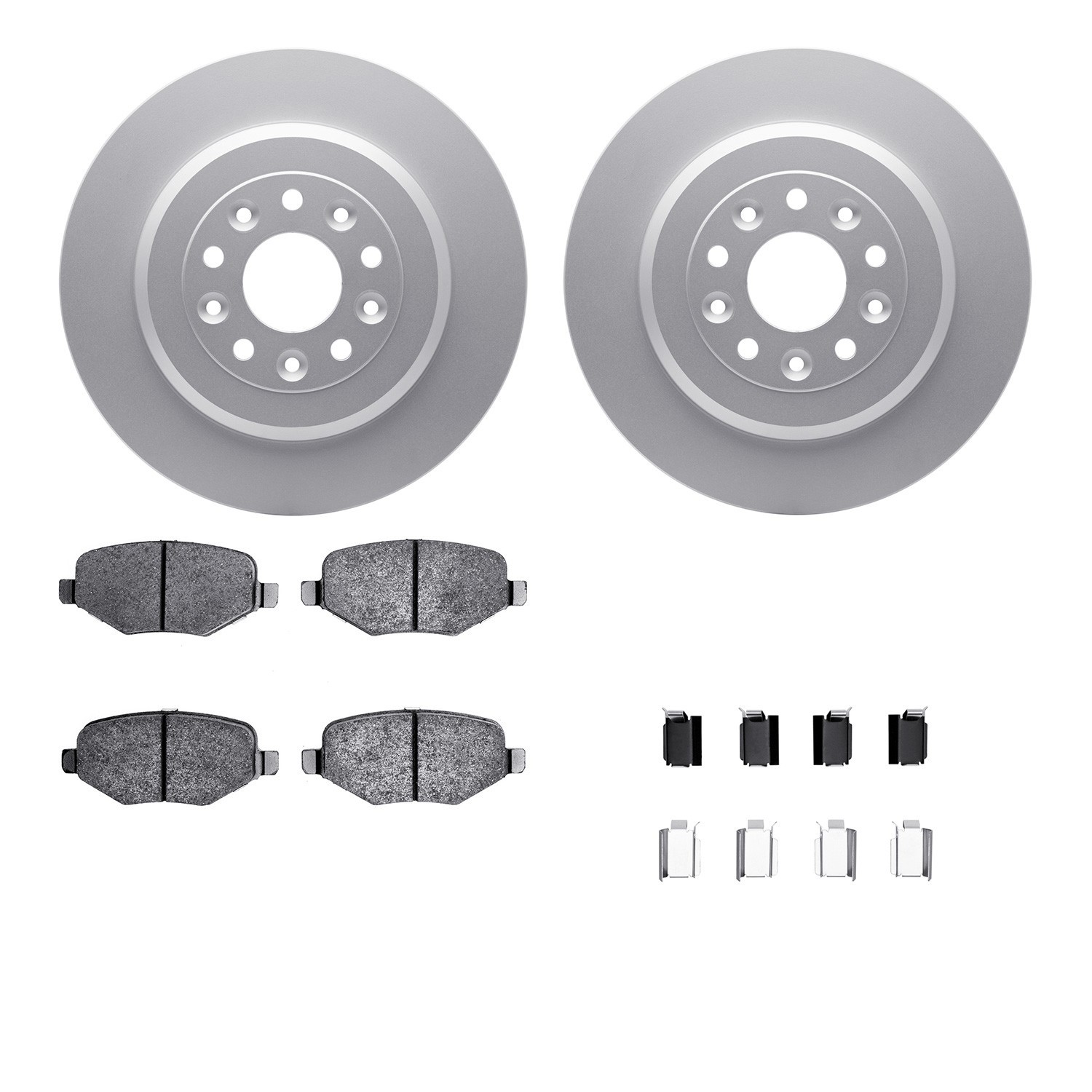 DYN-4512-99086 DFC GEOSPEC Coated Rotors with 5000 Brake Pads - Ceramic and Hardware