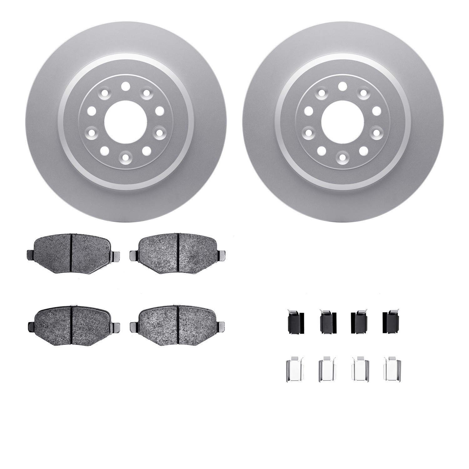 DYN-4512-99087 DFC GEOSPEC Coated Rotors with 5000 Brake Pads - Ceramic and Hardware