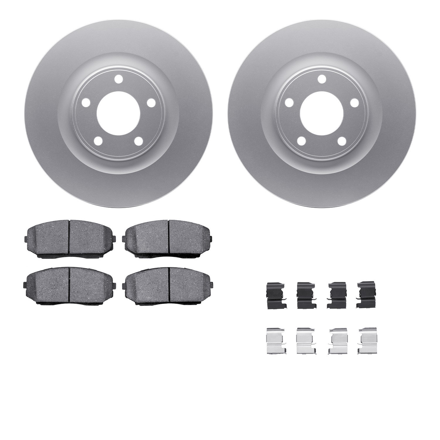 DYN-4512-99088 DFC GEOSPEC Coated Rotors with 5000 Brake Pads - Ceramic and Hardware