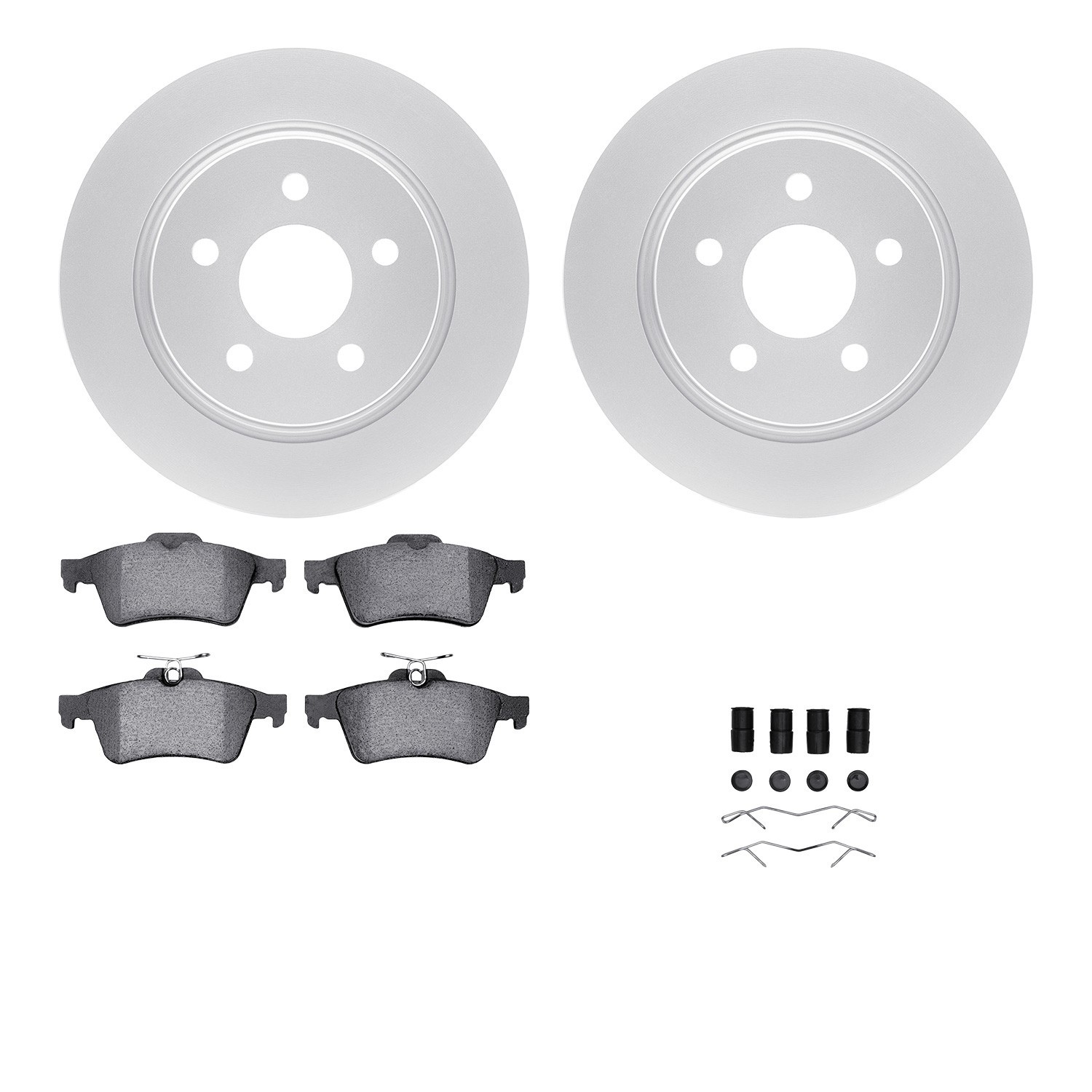 DYN-4512-99094 DFC GEOSPEC Coated Rotors with 5000 Brake Pads - Ceramic and Hardware
