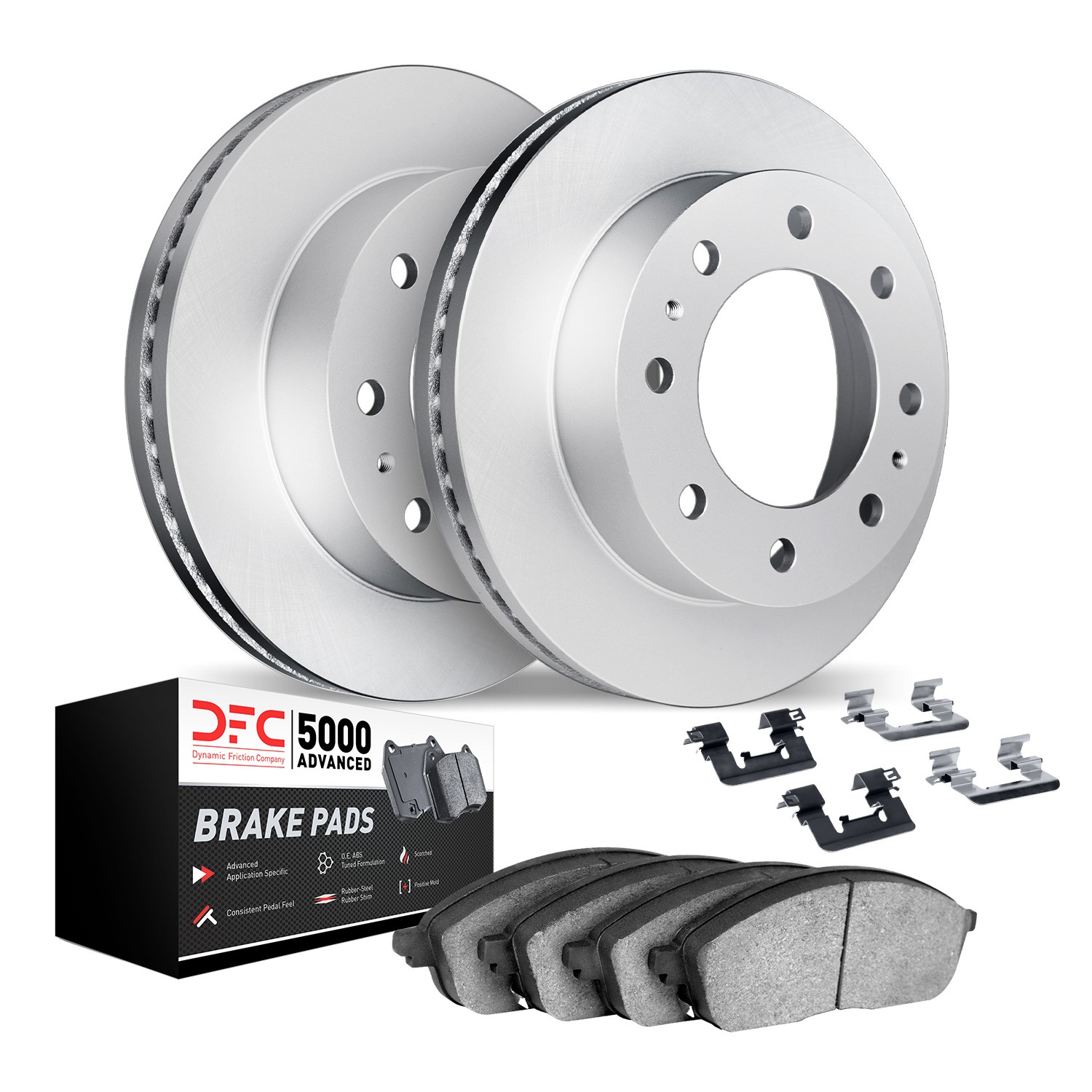 DYN-4512-99112 DFC GEOSPEC Coated Rotors with 5000 Brake Pads - Ceramic and Hardware - Image 2
