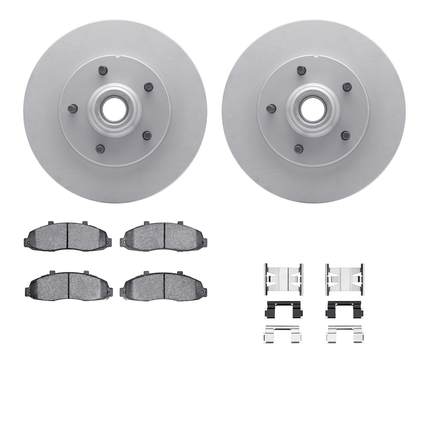 DYN 4512-99124 DFC GEOSPEC Coated Rotors with 5000 Brake Pads - Ceramic and Hardware
