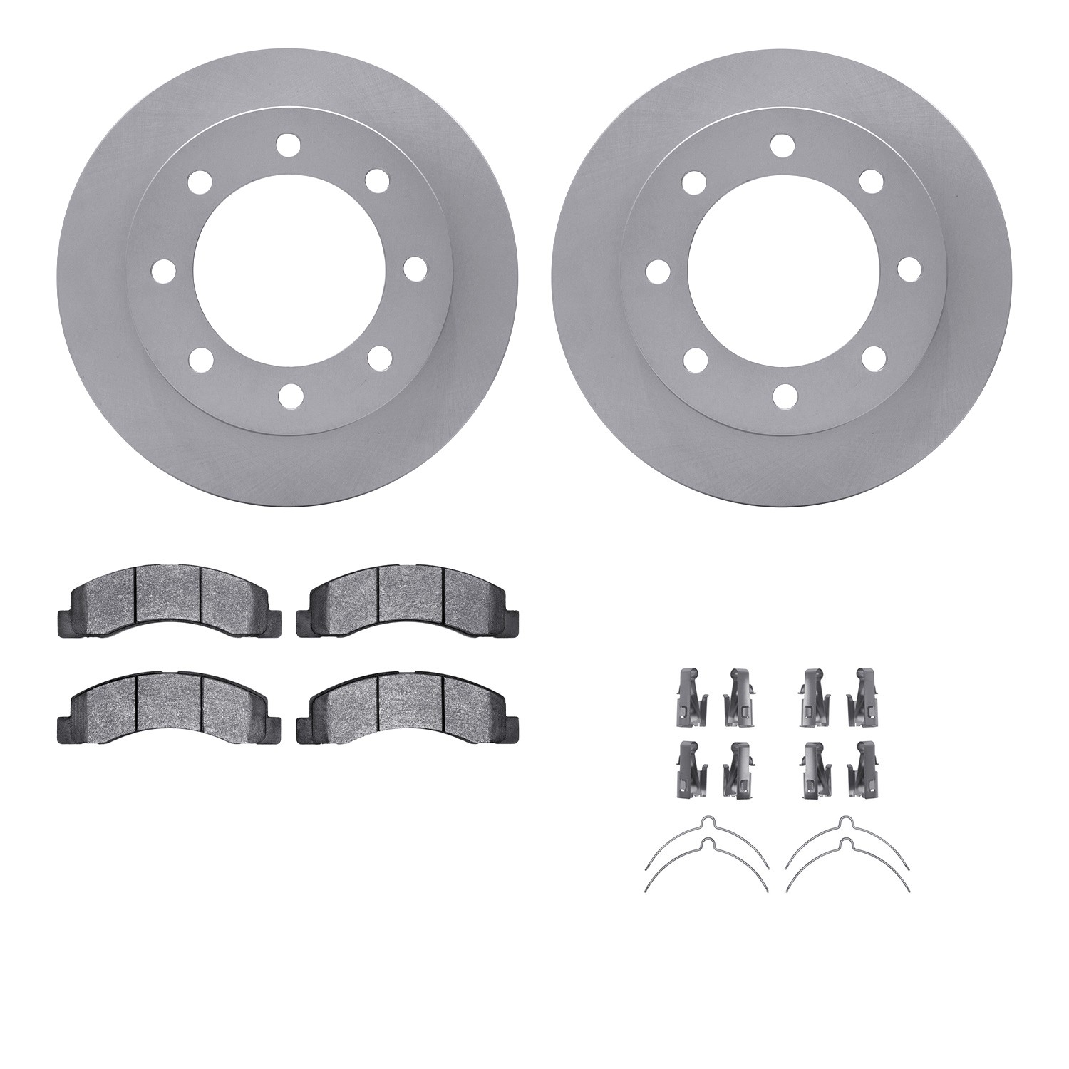 DYN 4512-99130 DFC GEOSPEC Coated Rotors with 5000 Brake Pads - Ceramic and Hardware