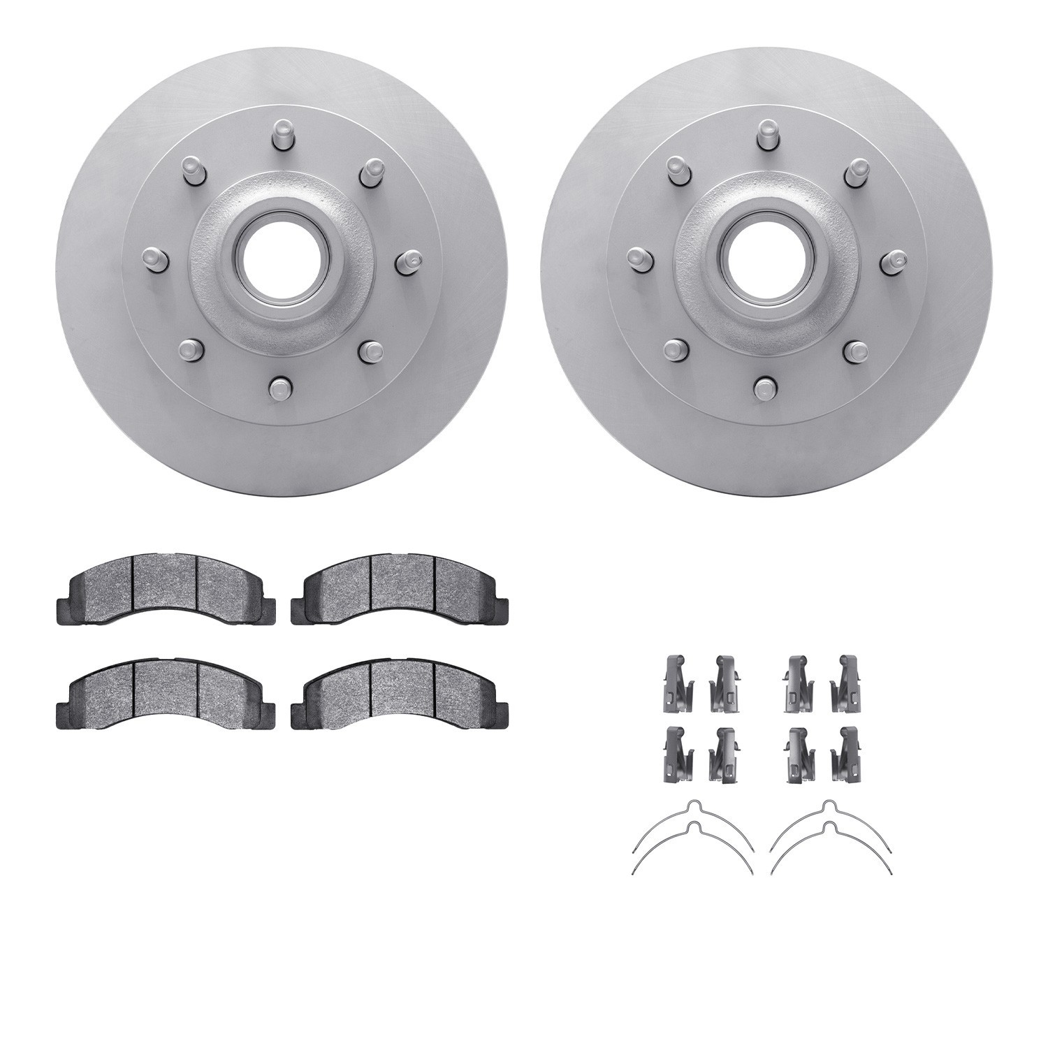 DYN 4512-99137 DFC GEOSPEC Coated Rotors with 5000 Brake Pads - Ceramic and Hardware