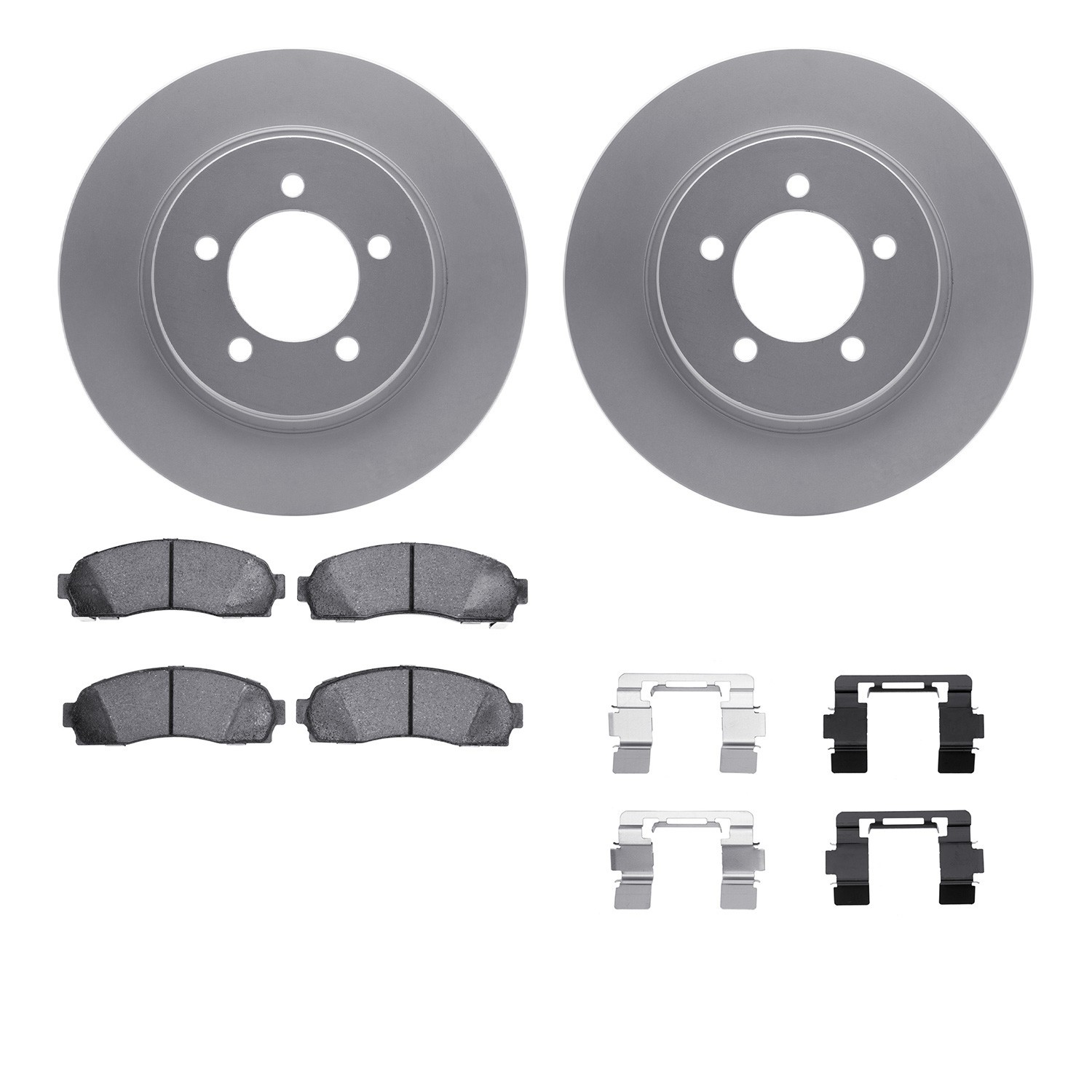 DYN 4512-99161 DFC GEOSPEC Coated Rotors with 5000 Brake Pads - Ceramic and Hardware