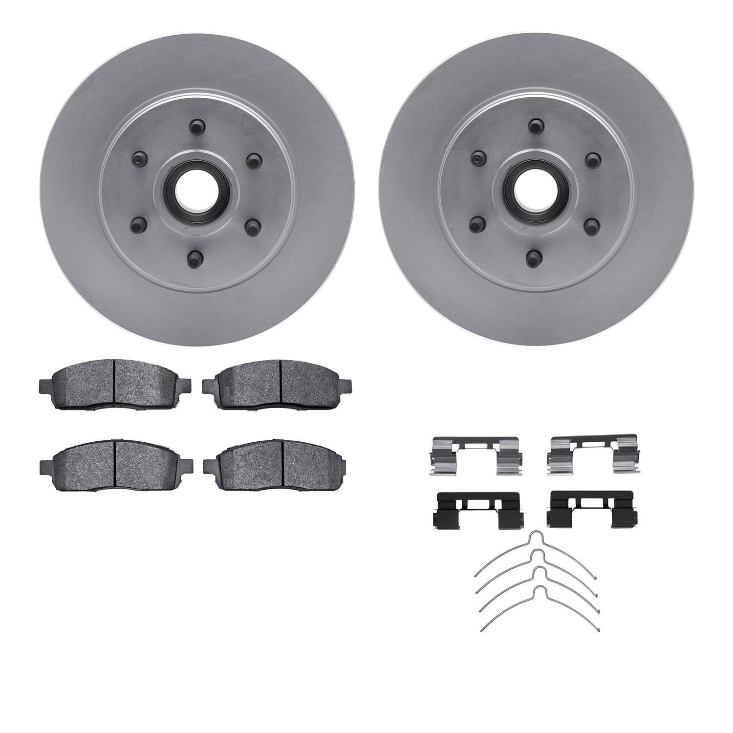 DYN 4512-99167 DFC GEOSPEC Coated Rotors with 5000 Brake Pads - Ceramic and Hardware