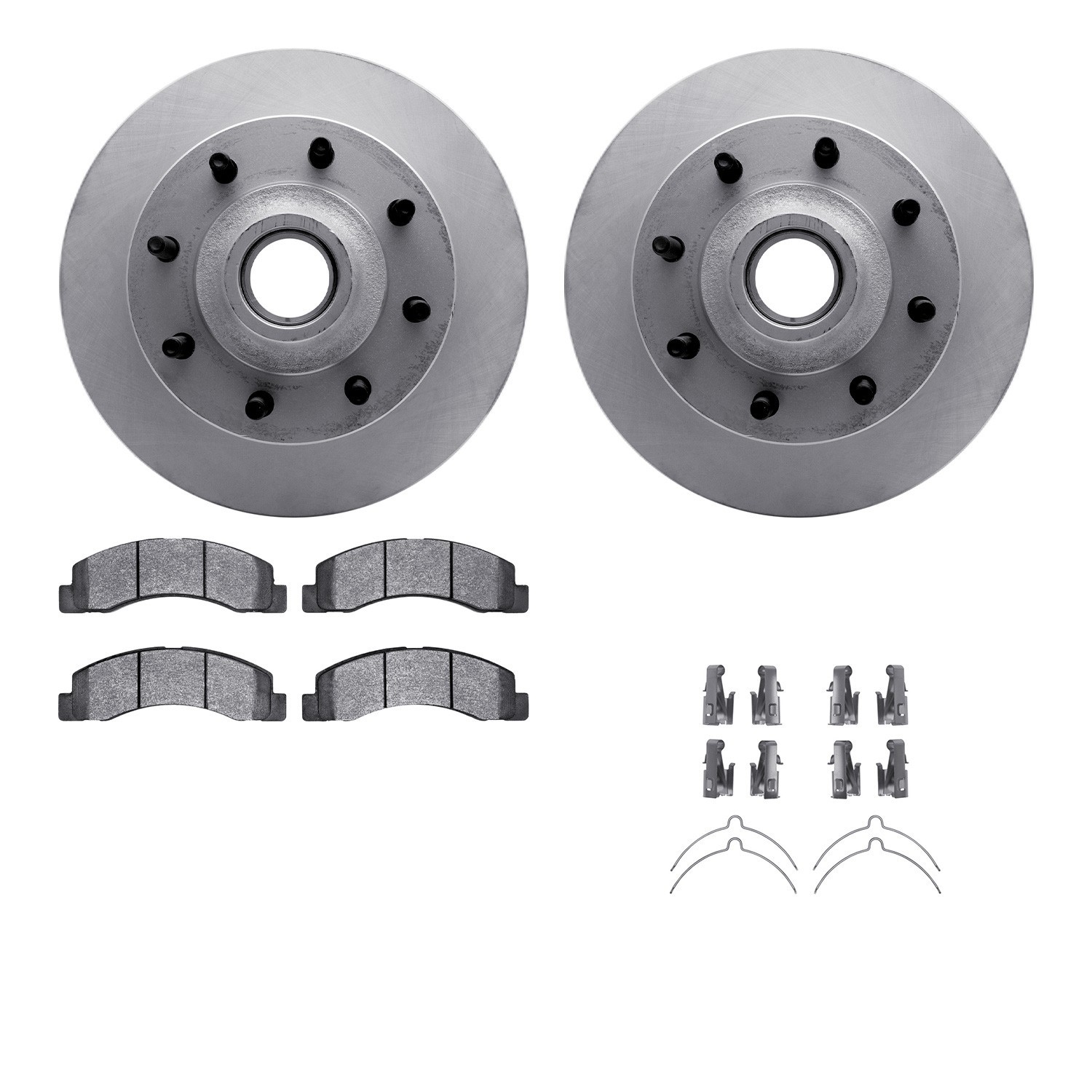 DYN 4512-99174 DFC GEOSPEC Coated Rotors with 5000 Brake Pads - Ceramic and Hardware