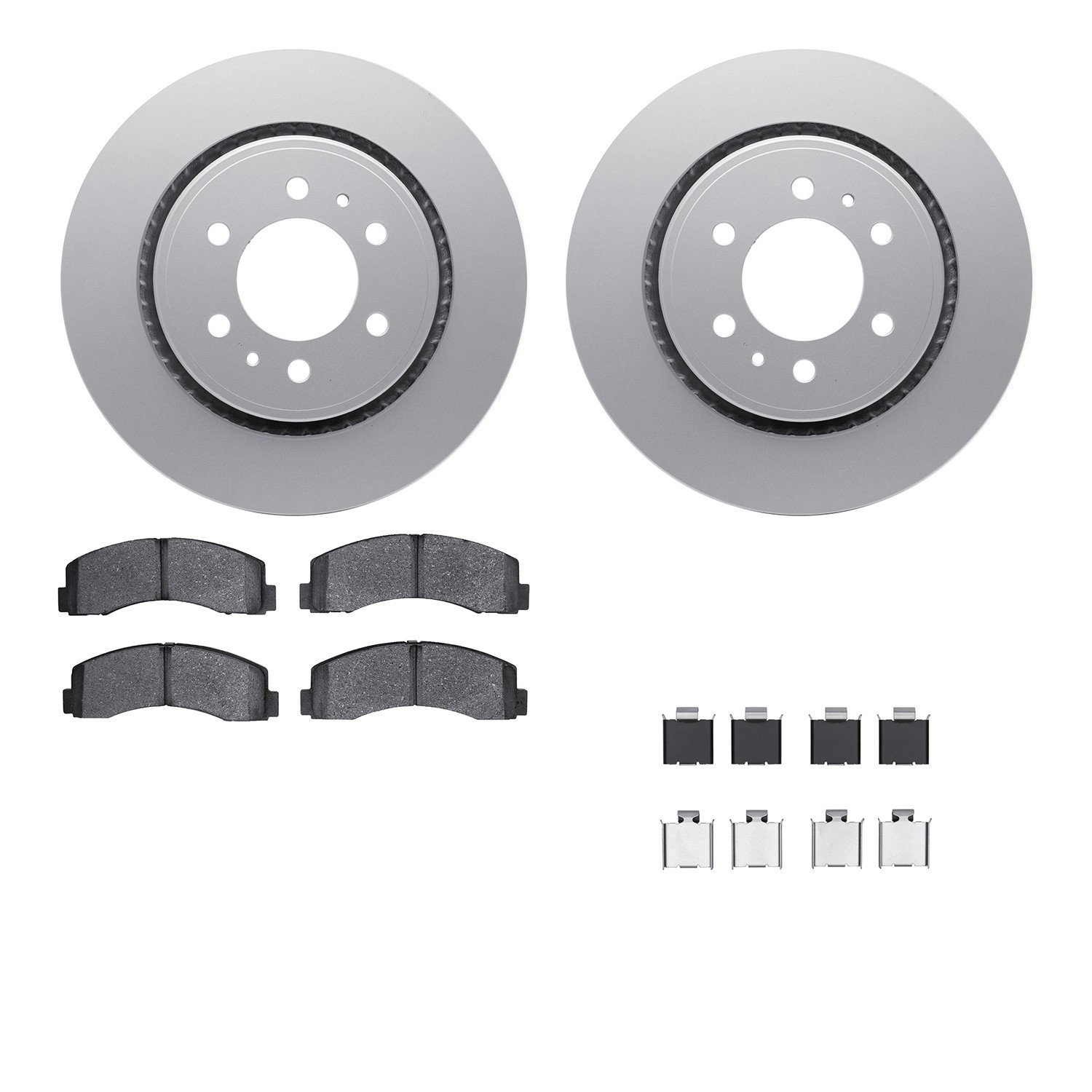 DYN-4512-99195 DFC GEOSPEC Coated Rotors with 5000 Brake Pads - Ceramic and Hardware