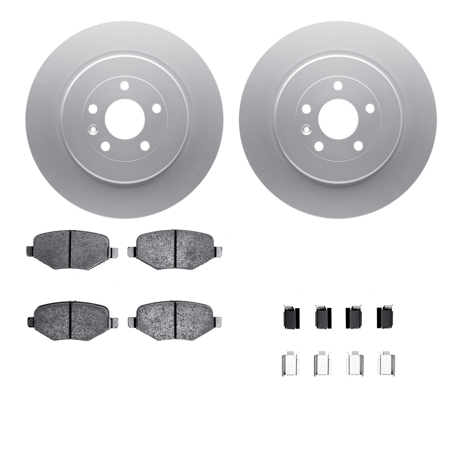 DYN-4512-99215 DFC GEOSPEC Coated Rotors with 5000 Brake Pads - Ceramic and Hardware
