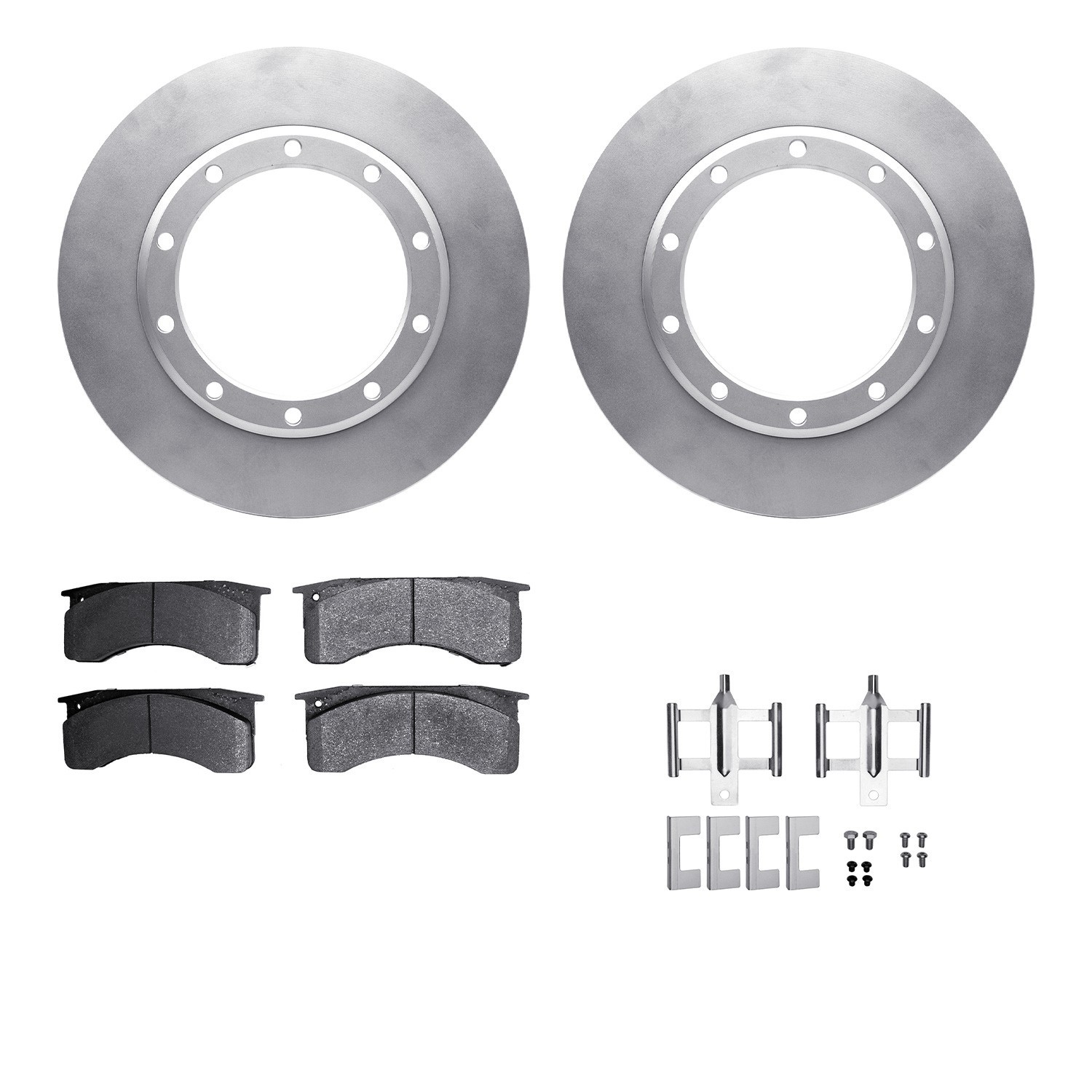 DYN 4512-99232 DFC GEOSPEC Coated Rotors with 5000 Brake Pads - Ceramic and Hardware