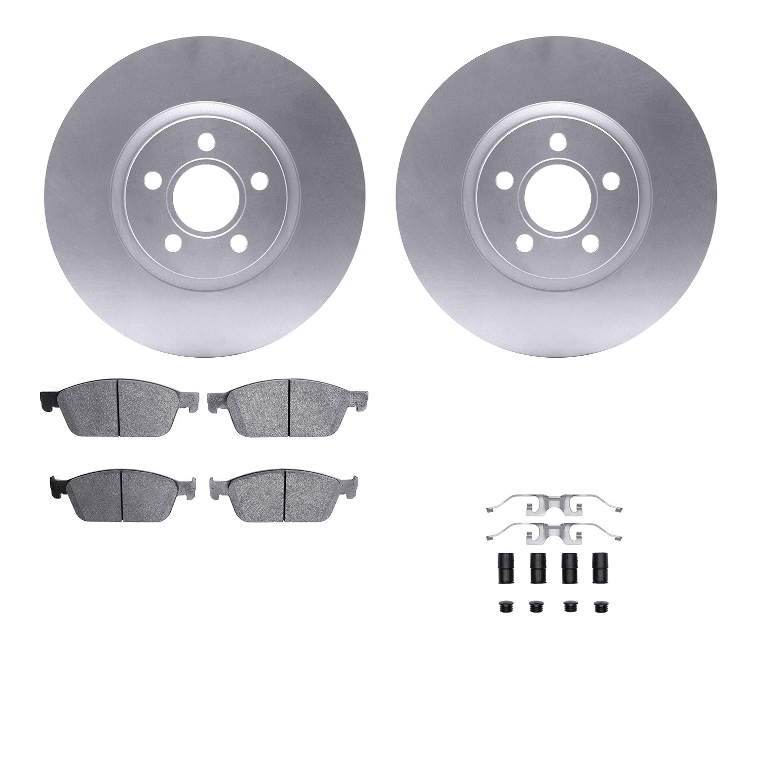 DYN-4512-99251 DFC GEOSPEC Coated Rotors with 5000 Brake Pads - Ceramic and Hardware