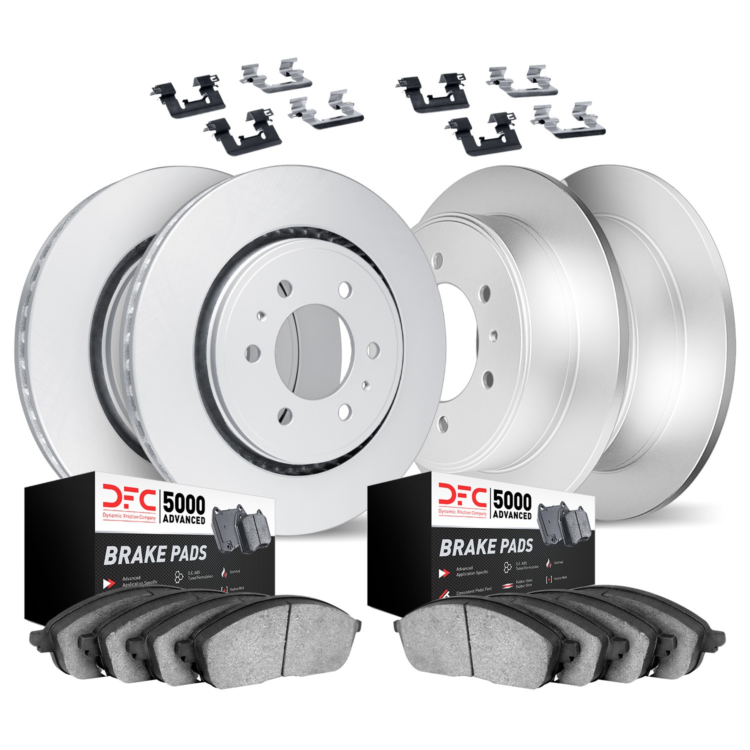 DYN 4514-21035 DFC Geospec Rotors with 5000 Advanced Brake Pads includes Hardware