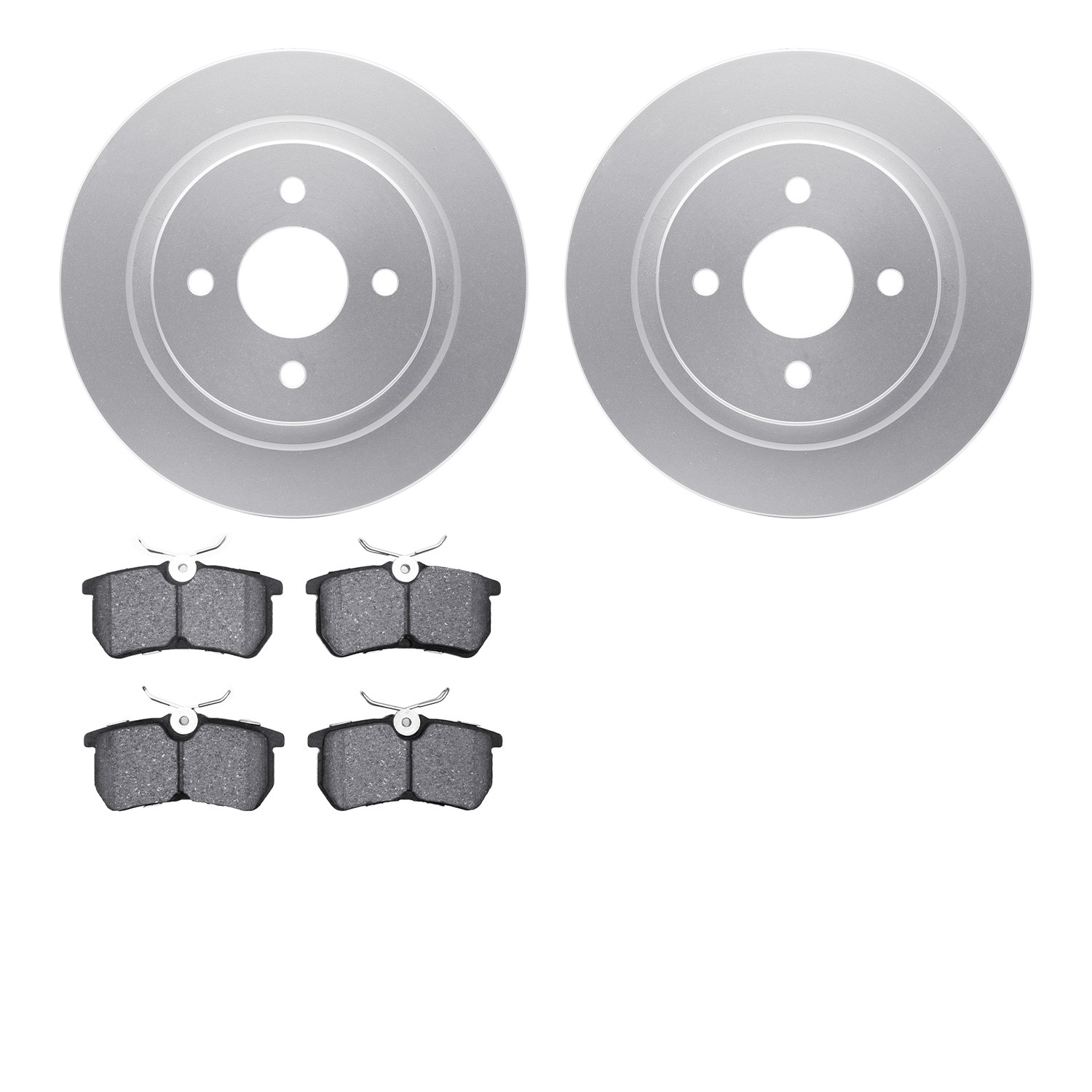 DYN 4602-54009 DFC Geospec Rotors with EURO 5000 Ceramic Brake Pads