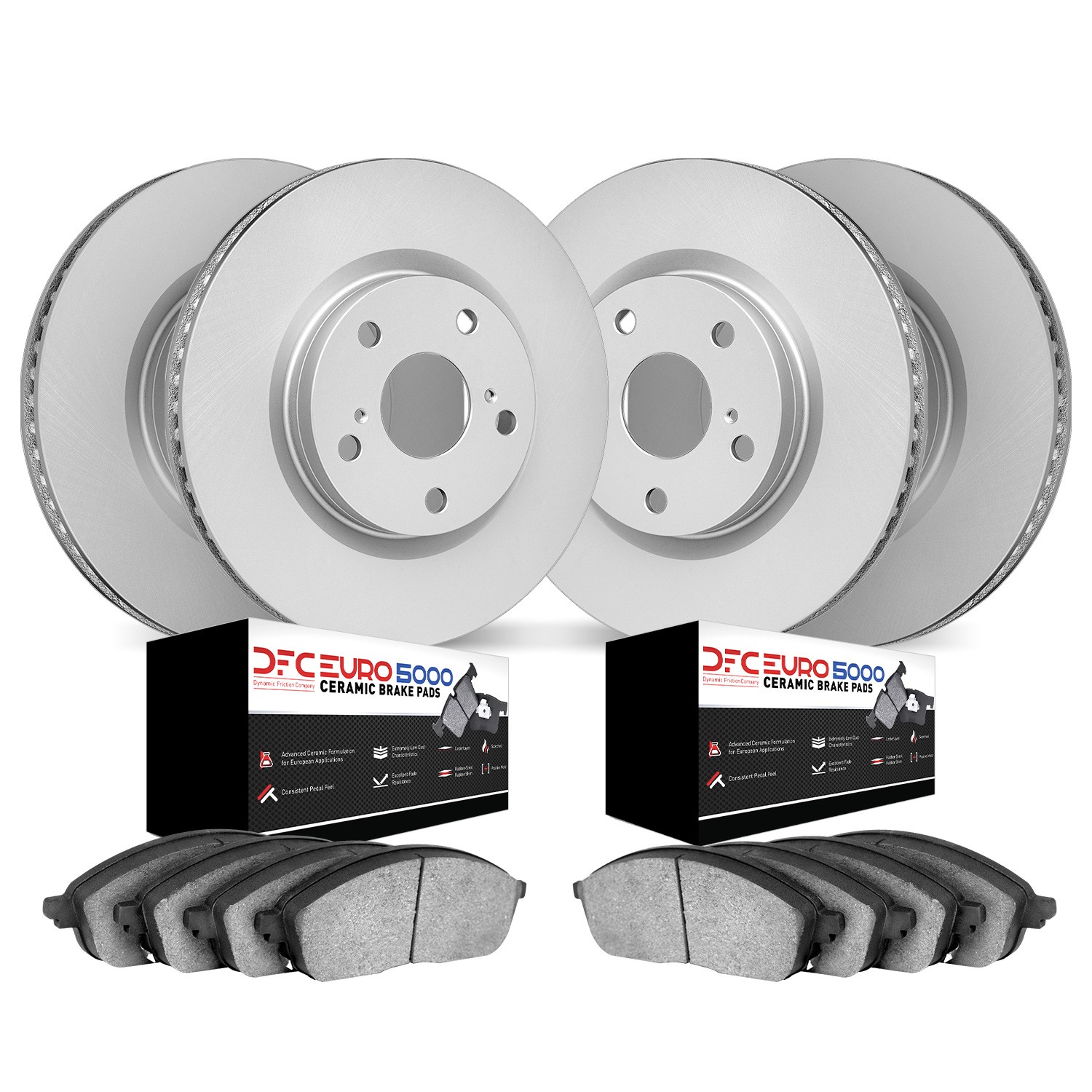 DYN 4604-73005 DFC Geospec Rotors with EURO 5000 Ceramic Brake Pads