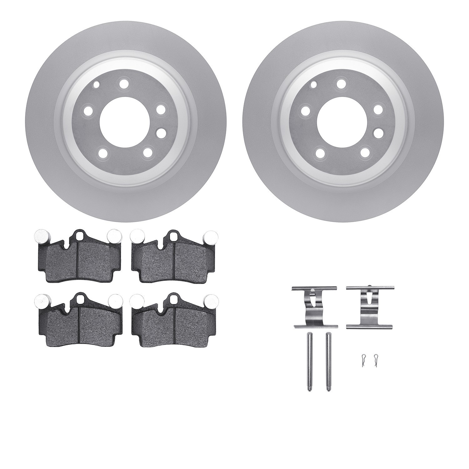 DYN 4612-02008 DFC Geospec Rotors with EURO 5000 Ceramic Brake Pads includes Hardware