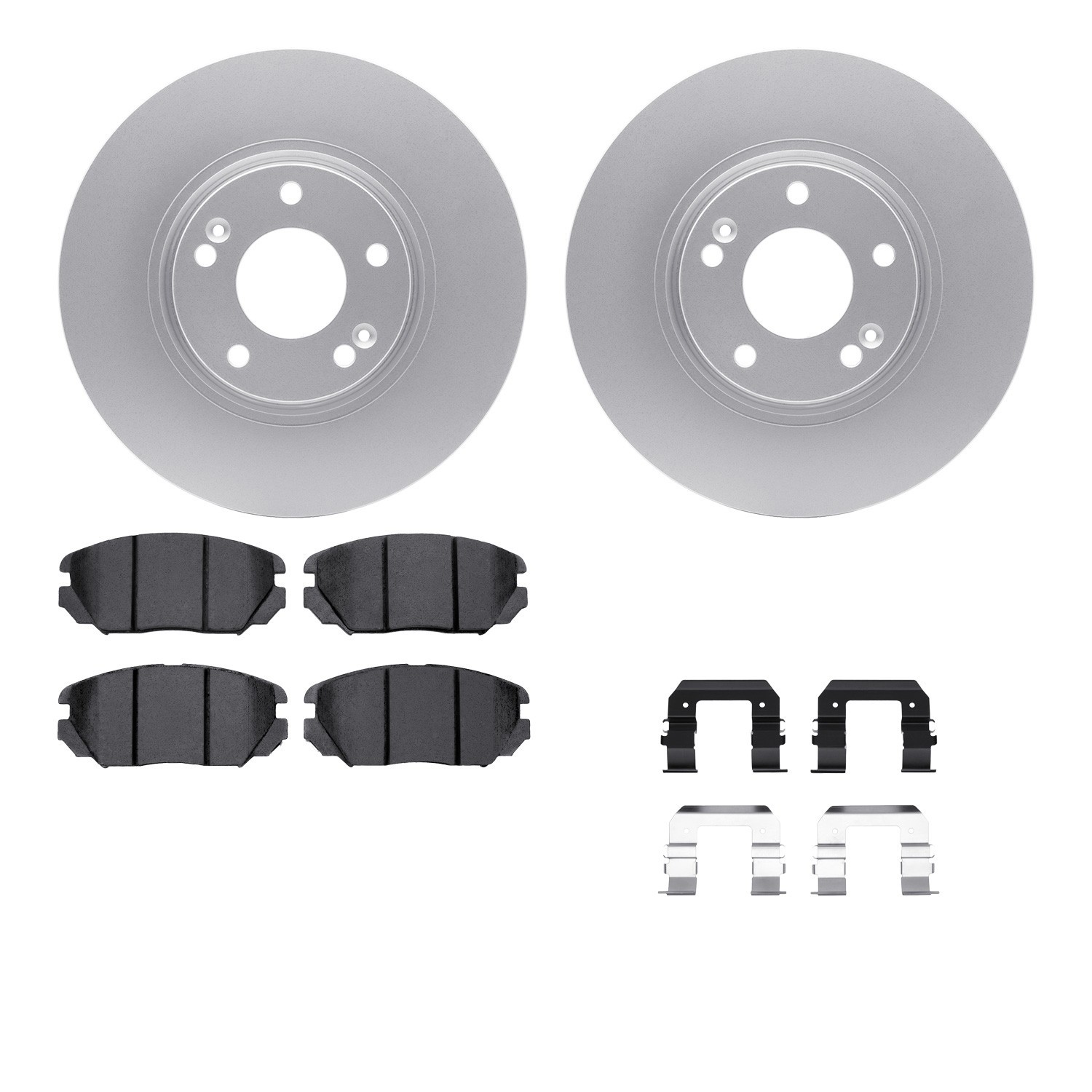 DYN 4612-03000 DFC Geospec Rotors with EURO 5000 Ceramic Brake Pads includes Hardware