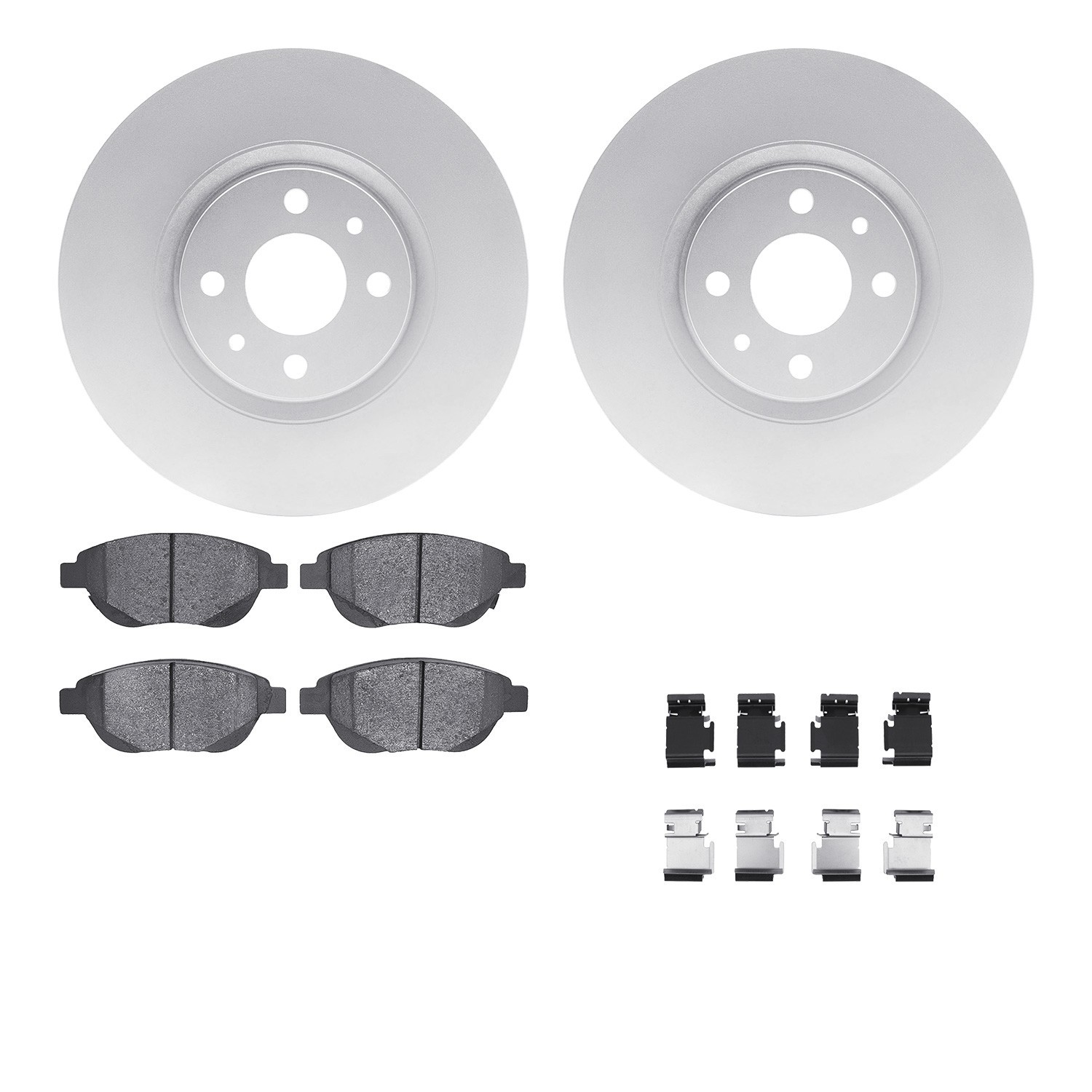 DYN 4612-07003 DFC Geospec Rotors with EURO 5000 Ceramic Brake Pads includes Hardware