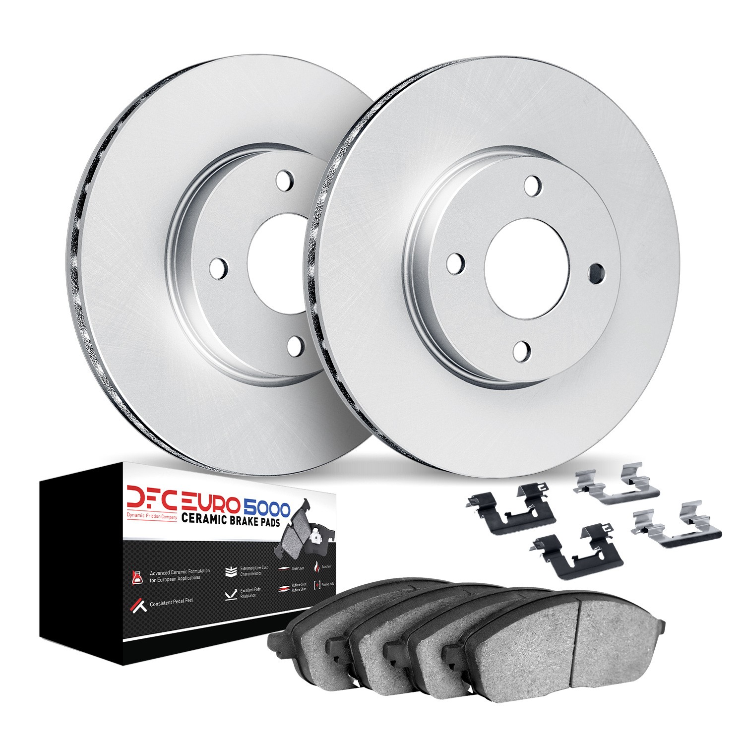 DYN 4612-07003 DFC Geospec Rotors with EURO 5000 Ceramic Brake Pads includes Hardware - Image 2