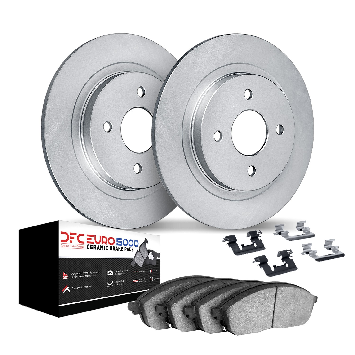 DYN 4612-07004 DFC Geospec Rotors with EURO 5000 Ceramic Brake Pads includes Hardware - Image 2