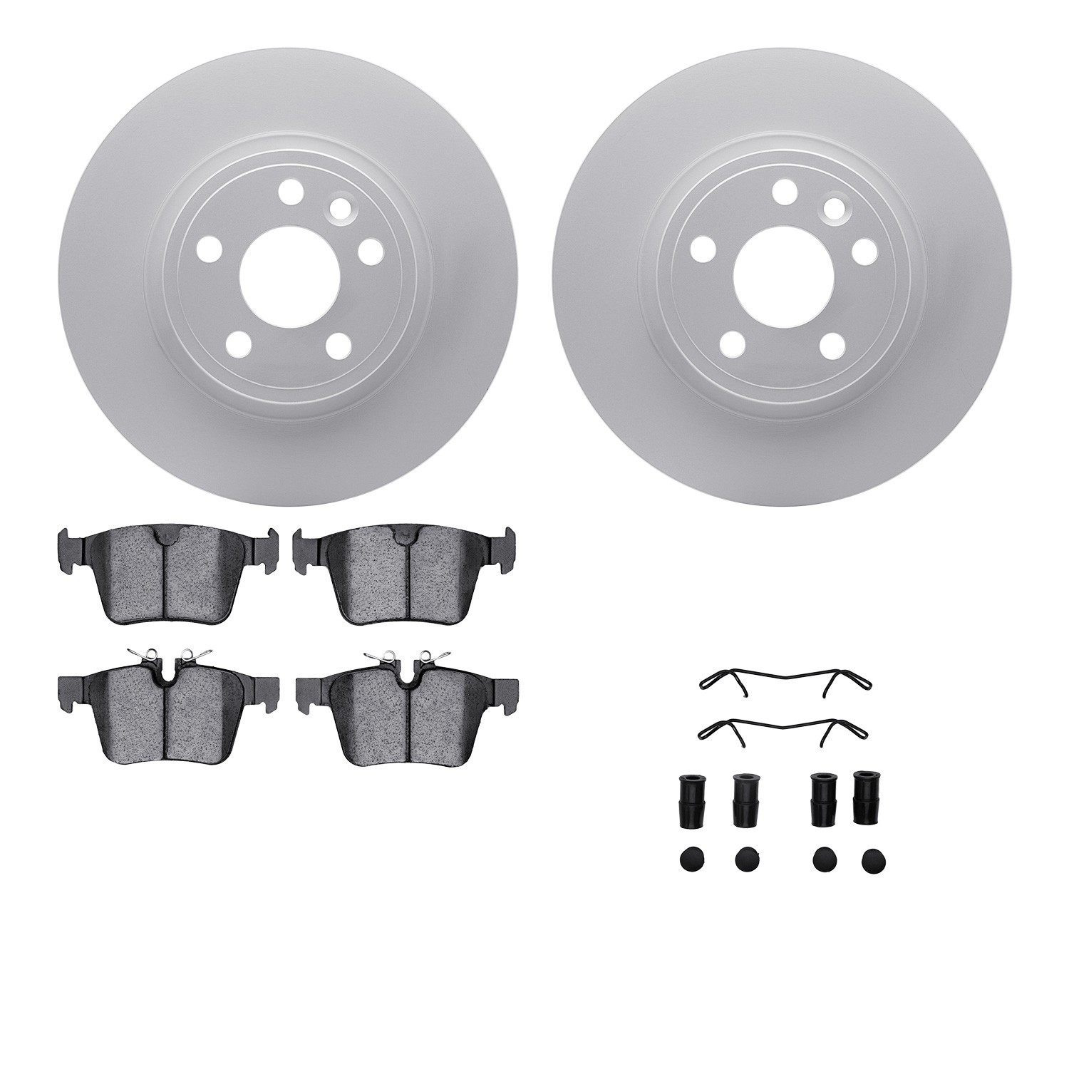 DYN 4612-11026 DFC Geospec Rotors with EURO 5000 Ceramic Brake Pads includes Hardware