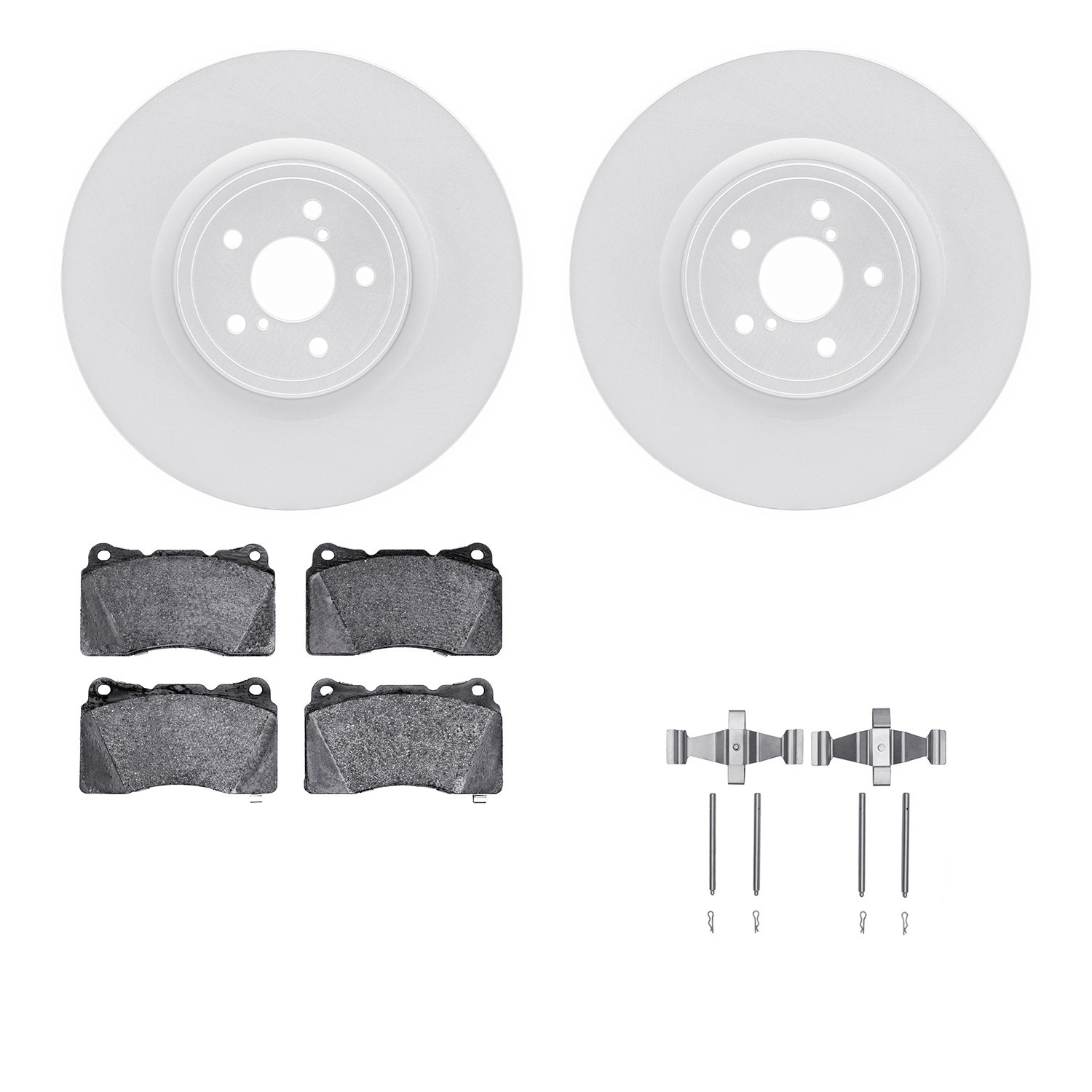 DYN 4612-13008 DFC Geospec Rotors with EURO 5000 Ceramic Brake Pads includes Hardware