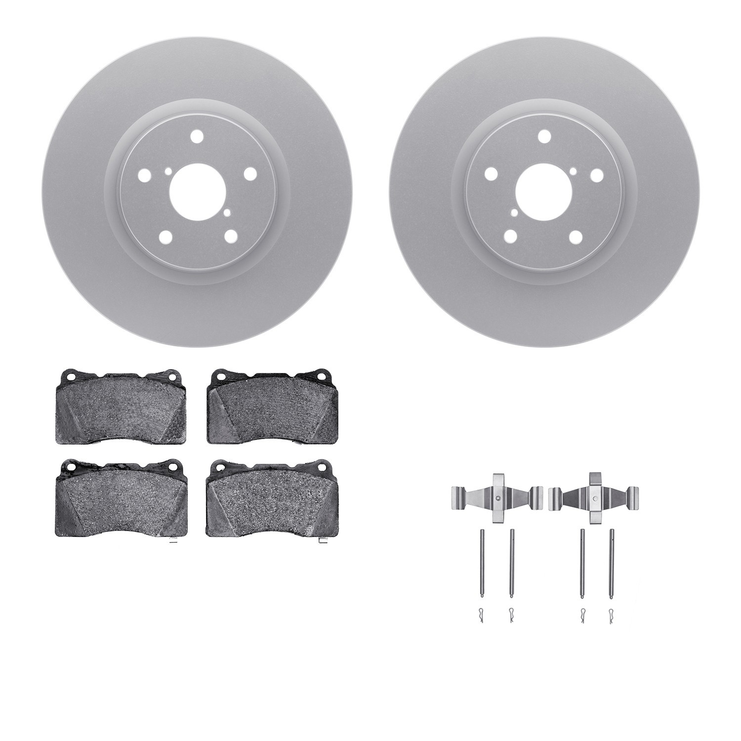 DYN-4612-13010 DFC Geospec Rotors with EURO 5000 Ceramic Brake Pads includes Hardware