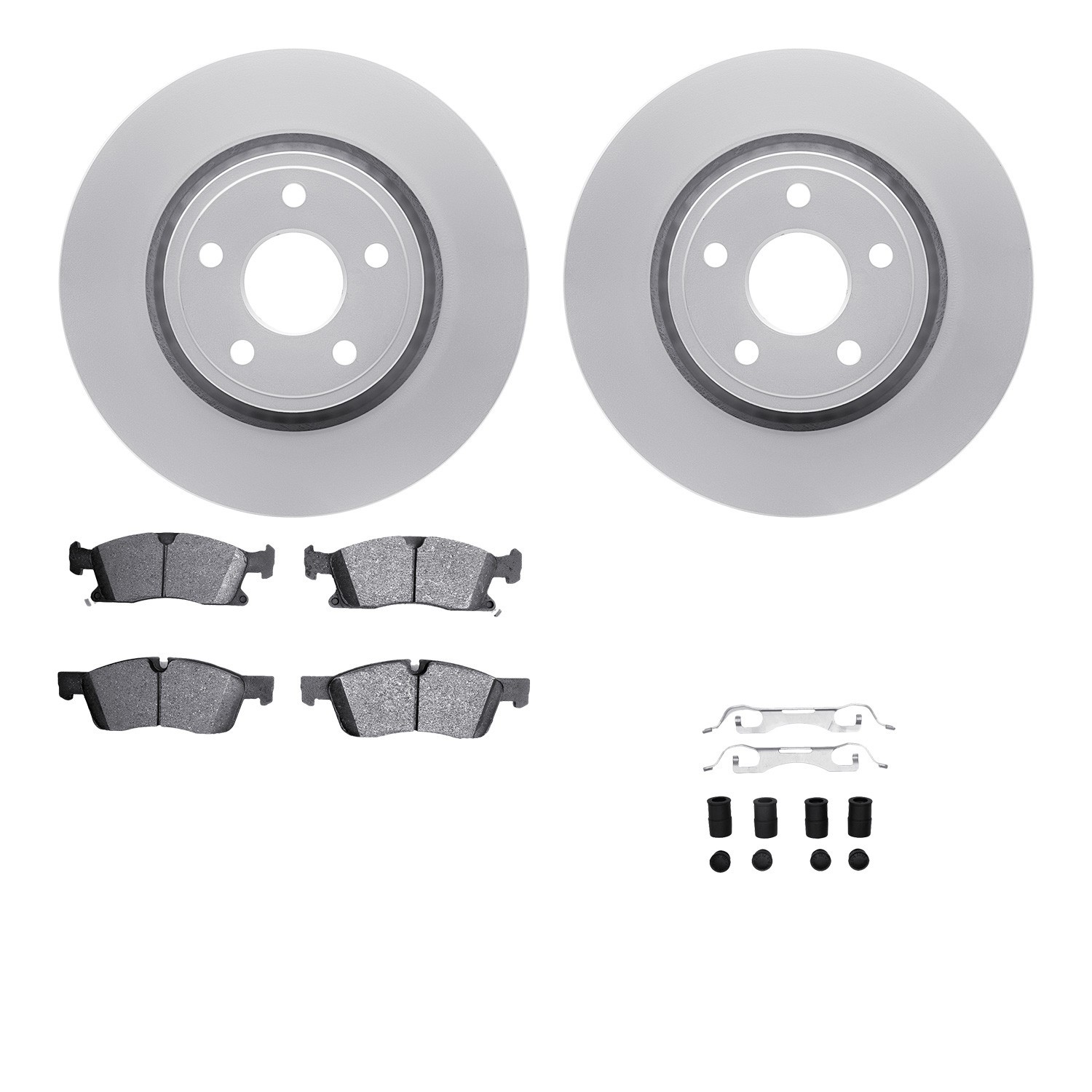 DYN 4612-19138 DFC Geospec Rotors w/EURO 5000 Ceramic Pads w/Hardware