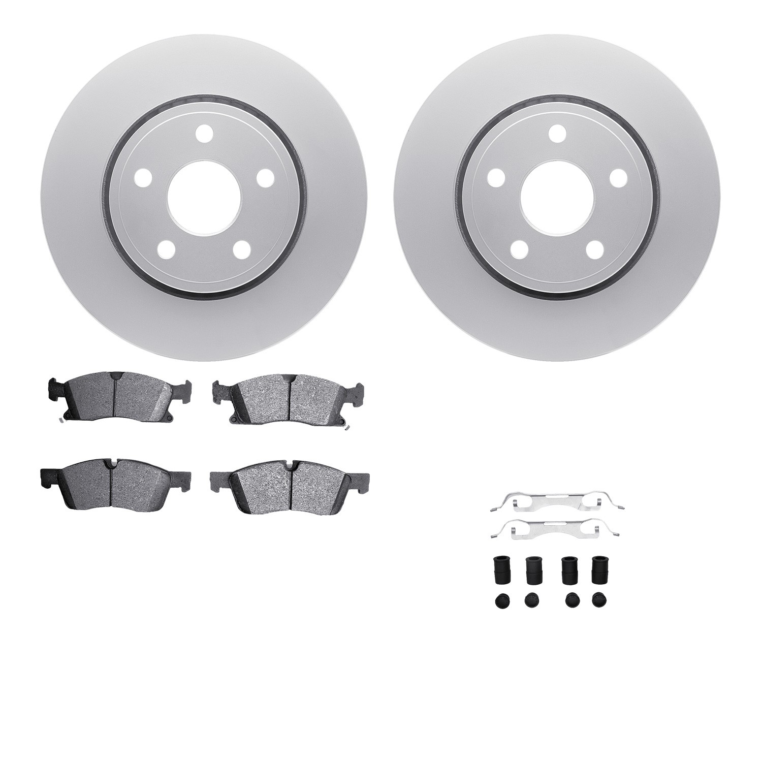 DYN 4612-19139 DFC Geospec Rotors w/EURO 5000 Ceramic Pads w/Hardware