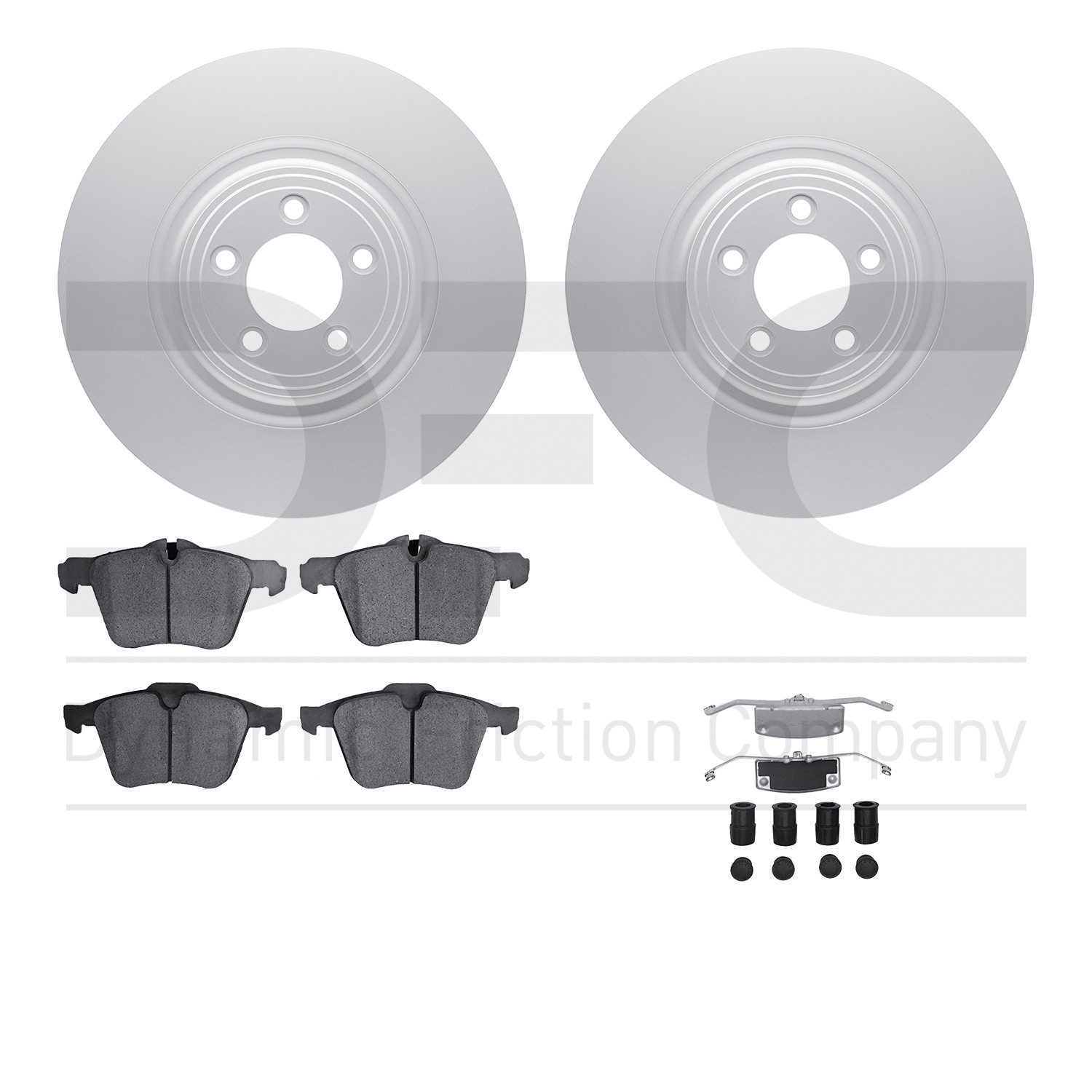 DYN 4612-20012 DFC Geospec Rotors with EURO 5000 Ceramic Brake Pads includes Hardware