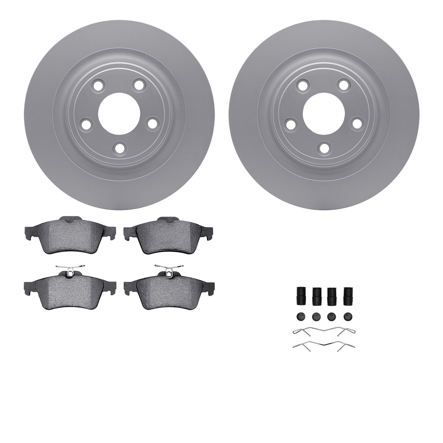 DYN 4612-20017 DFC Geospec Rotors with EURO 5000 Ceramic Brake Pads includes Hardware