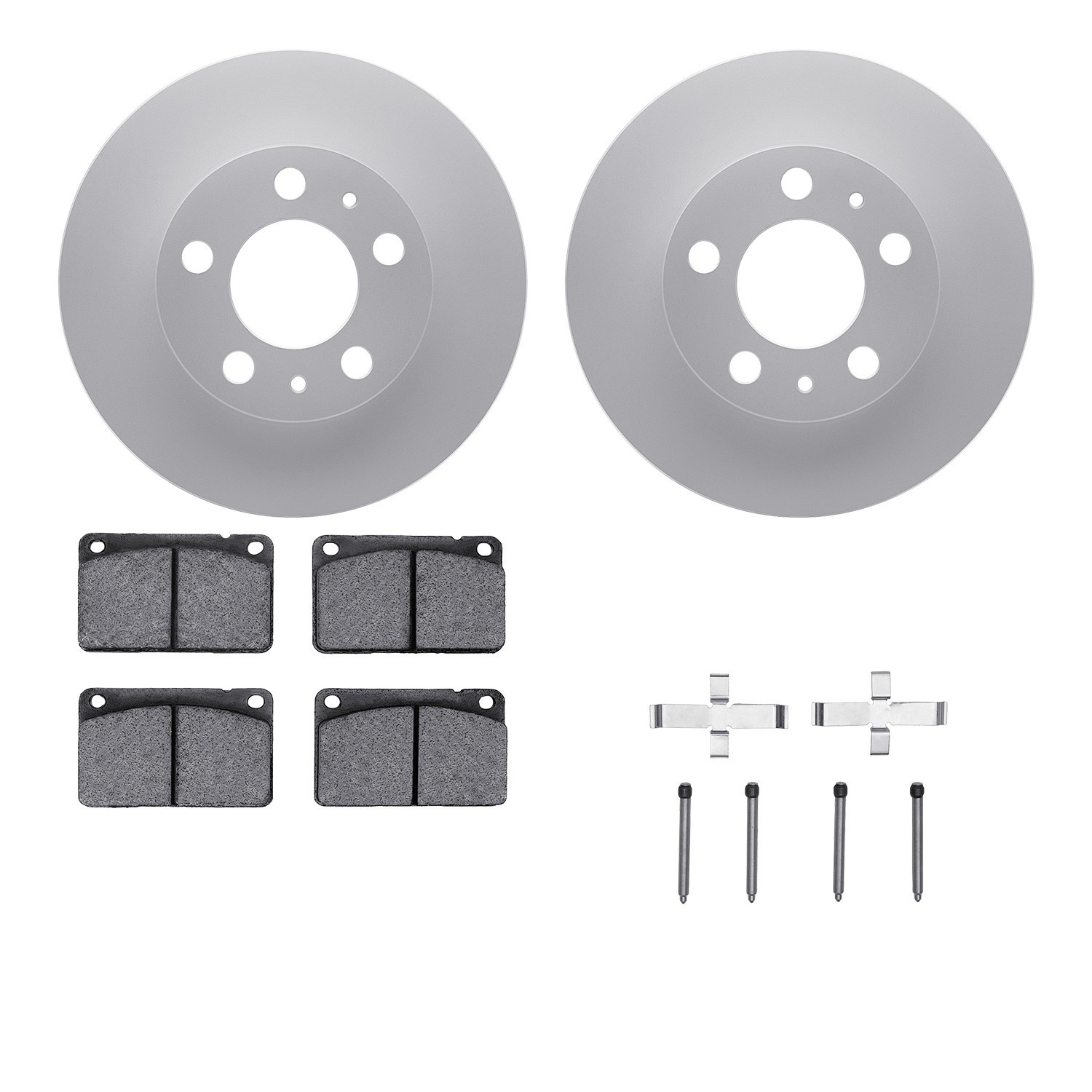 DYN 4612-27000 DFC Geospec Rotors with EURO 5000 Ceramic Brake Pads includes Hardware