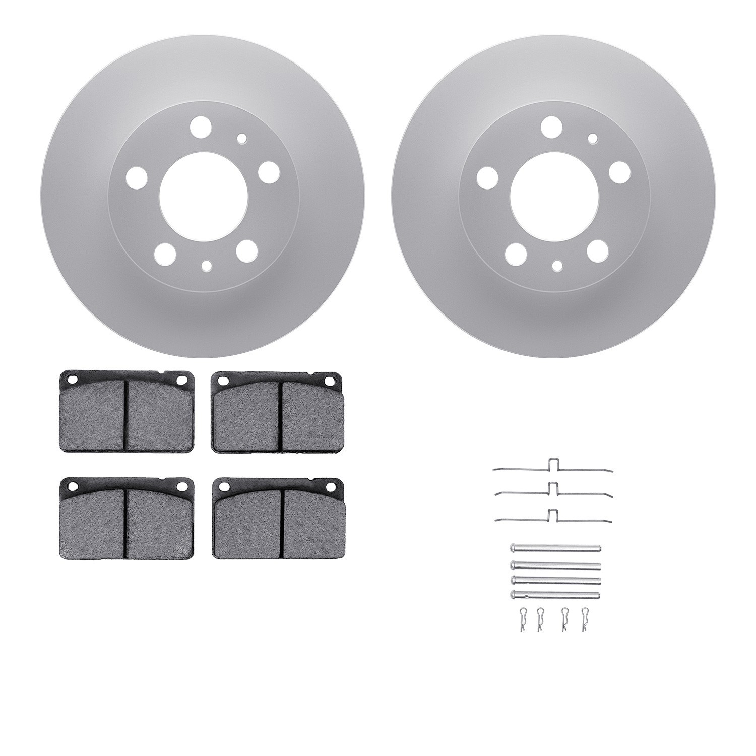 DYN 4612-27001 DFC Geospec Rotors with EURO 5000 Ceramic Brake Pads includes Hardware